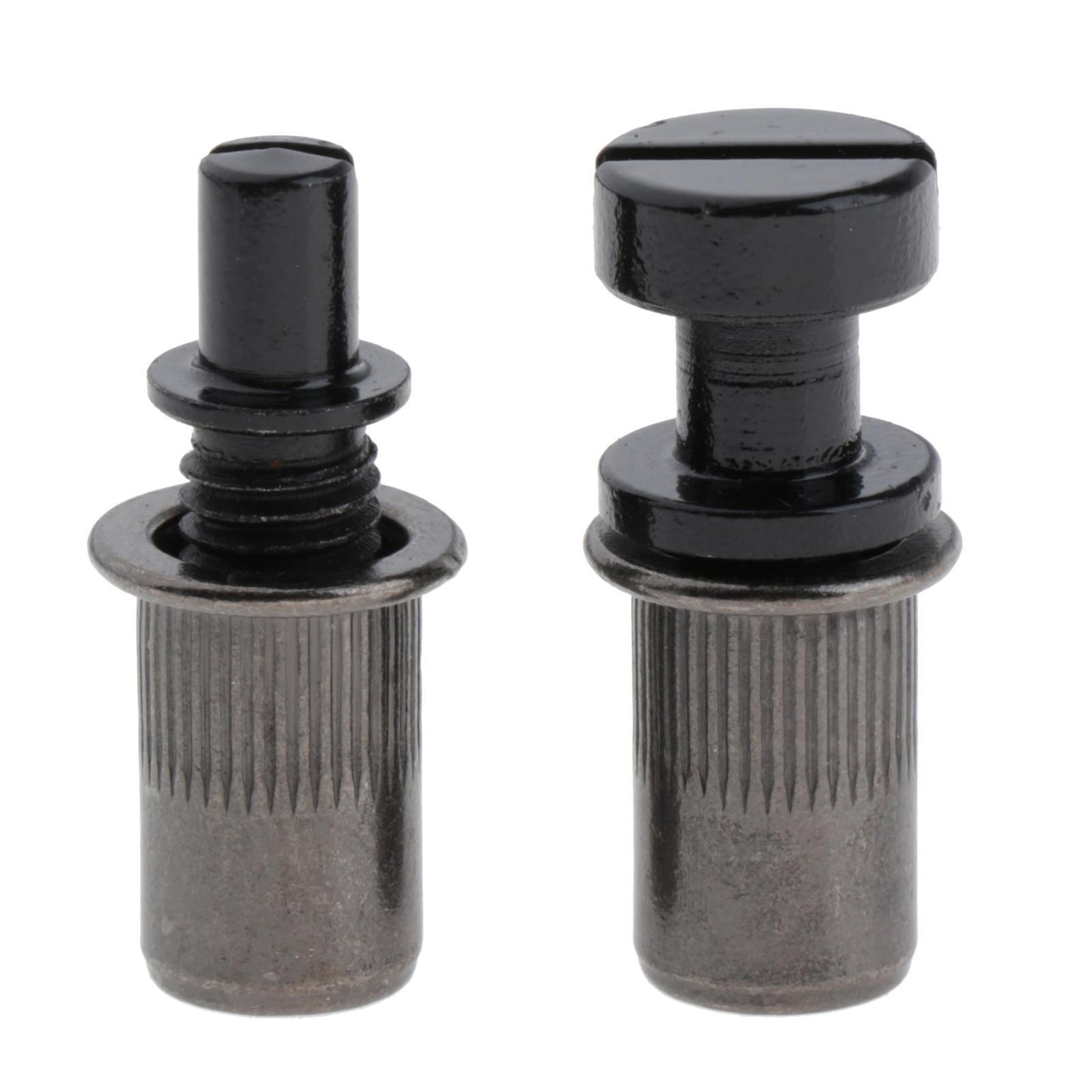 6-String Zinc Alloy Guitar Saddle Bridge Tailpiece Studs for LP Guitar black