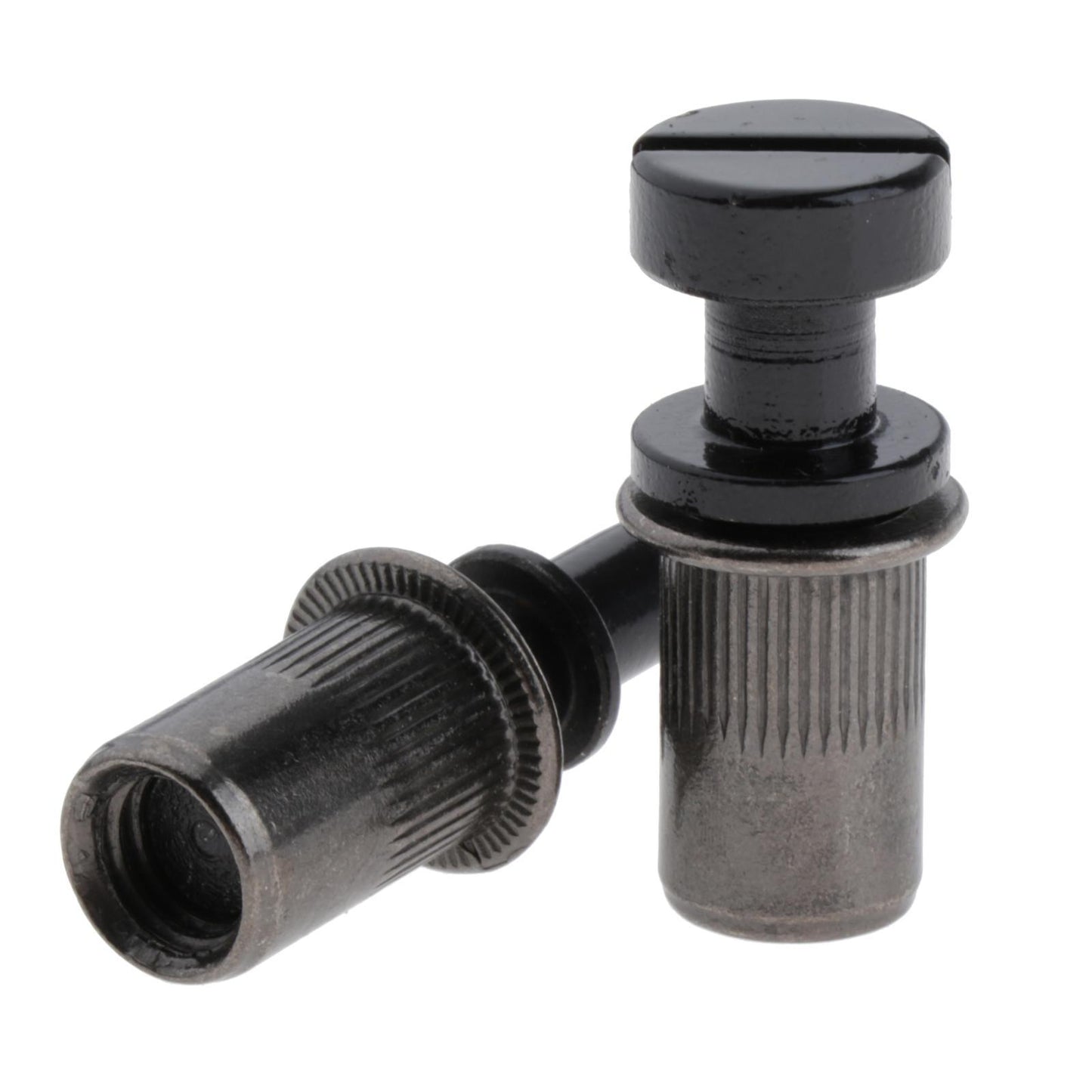 6-String Zinc Alloy Guitar Saddle Bridge Tailpiece Studs for LP Guitar black