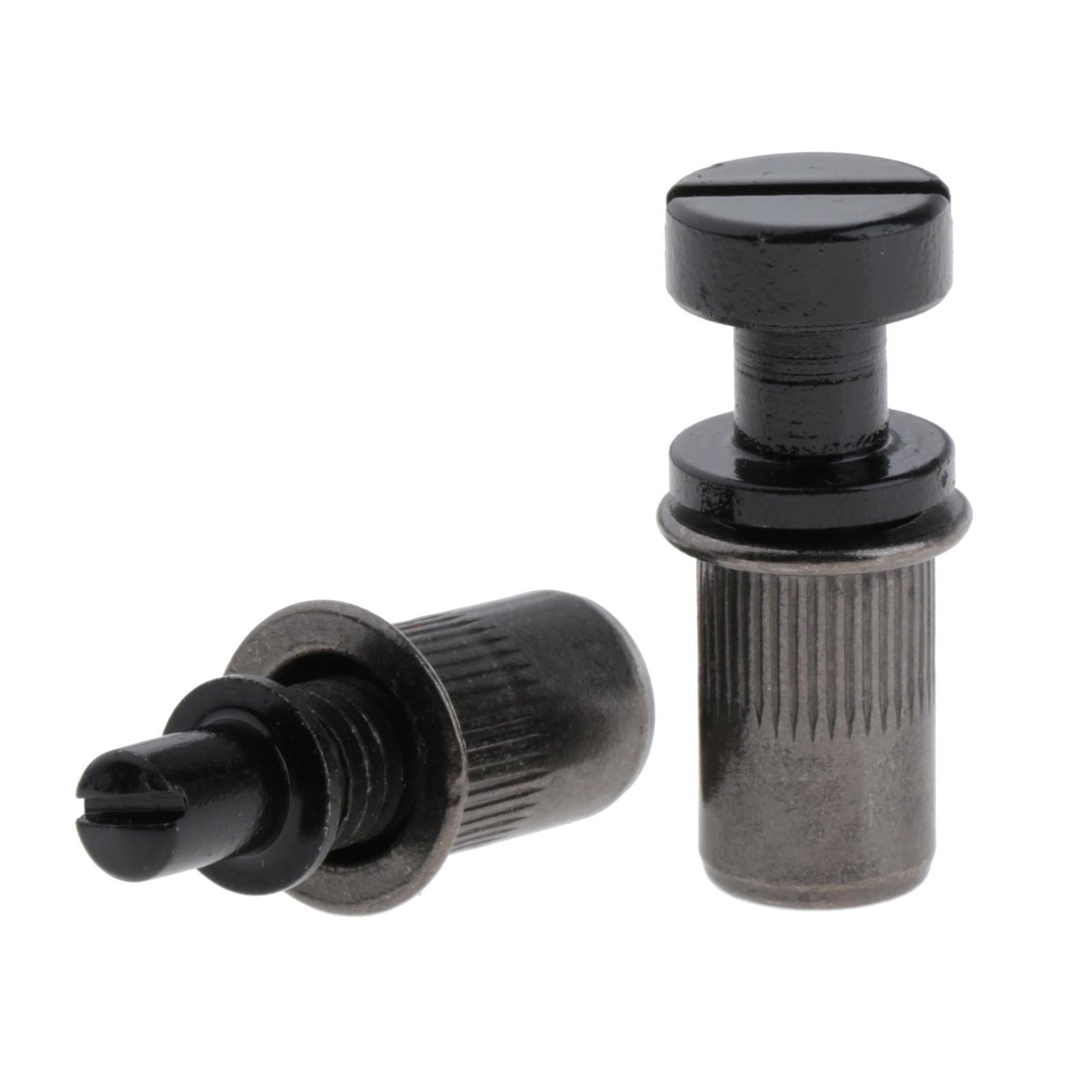 6-String Zinc Alloy Guitar Saddle Bridge Tailpiece Studs for LP Guitar black