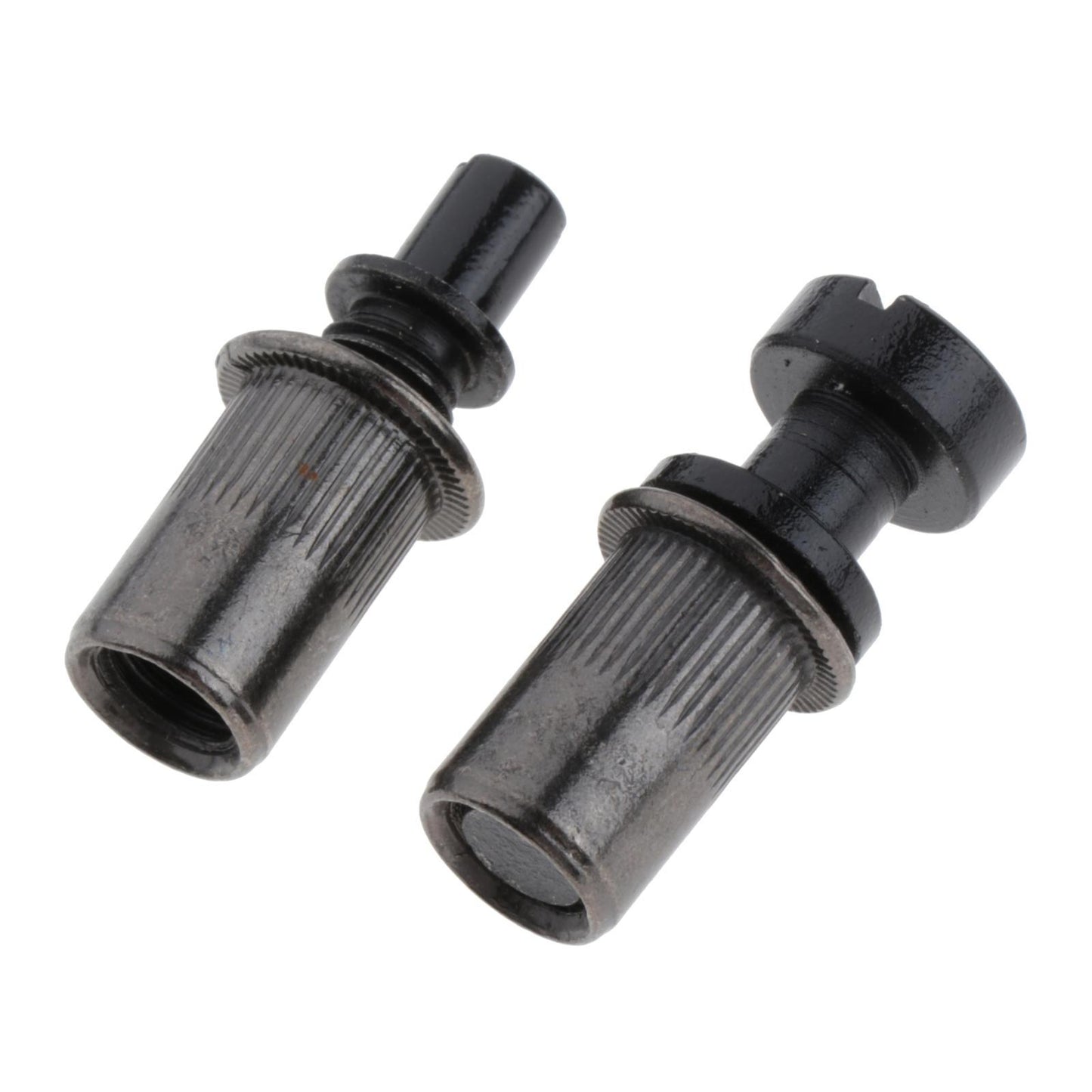 6-String Zinc Alloy Guitar Saddle Bridge Tailpiece Studs for LP Guitar black