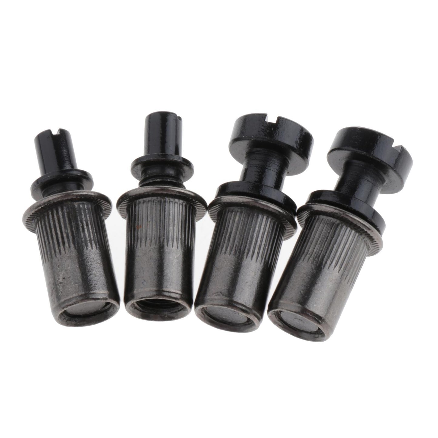 6-String Zinc Alloy Guitar Saddle Bridge Tailpiece Studs for LP Guitar black