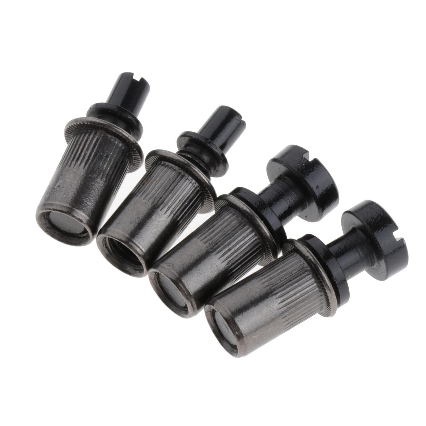 6-String Zinc Alloy Guitar Saddle Bridge Tailpiece Studs for LP Guitar black