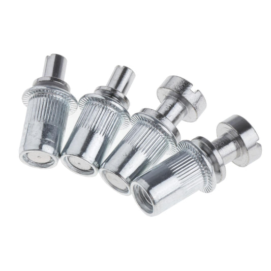 6-String Zinc Alloy Guitar Saddle Bridge Tailpiece Studs for LP Guitar silver