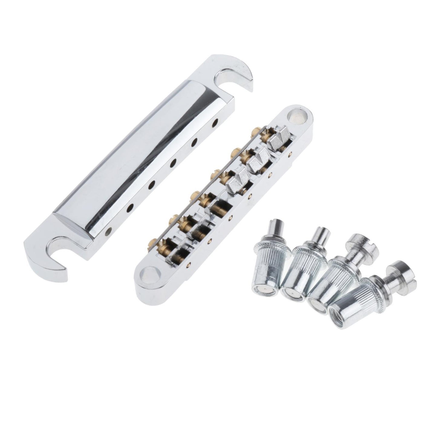 6-String Zinc Alloy Guitar Saddle Bridge Tailpiece Studs for LP Guitar gold screw