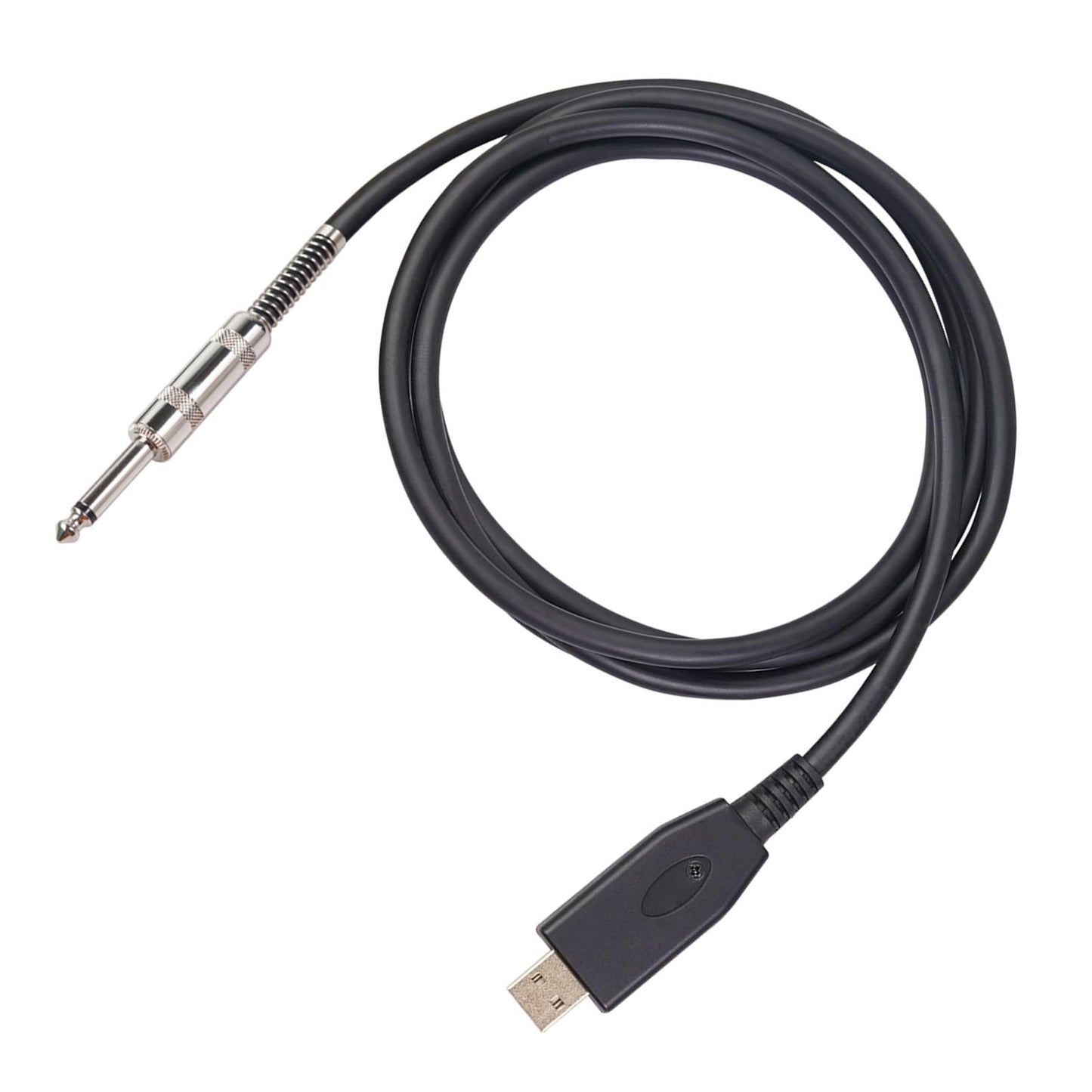 2M Guitar Bass 1/4'' 6.35mm Jack To USB Link Instrument Cable Adapter