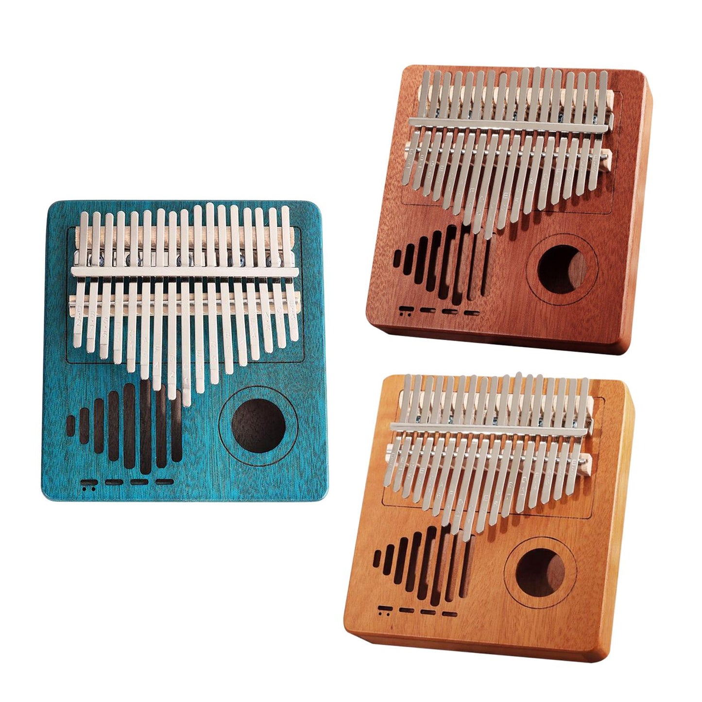 Kalimba 17 Key Thumb Piano Musical Instrument with Velvet Bag Natural