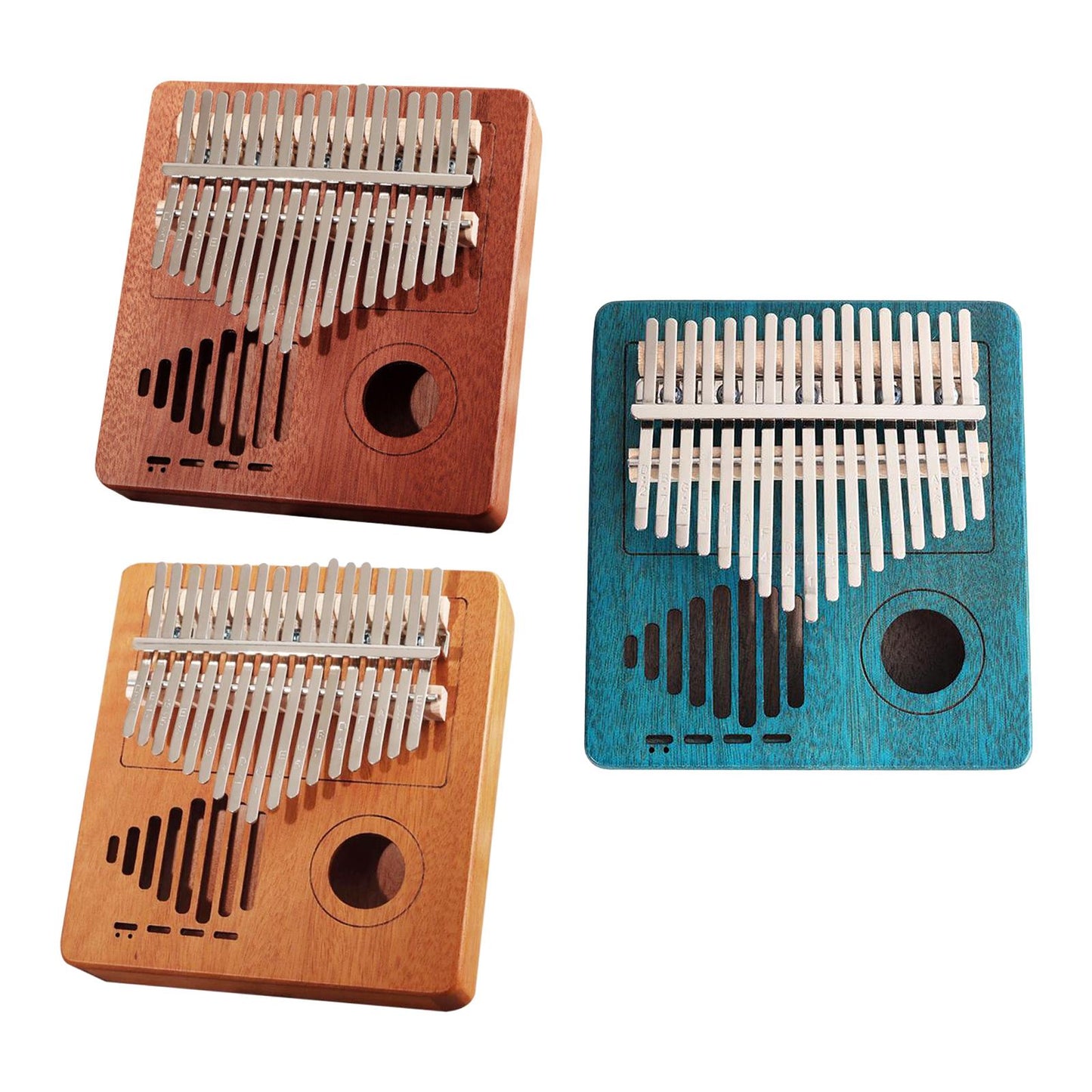 Kalimba 17 Key Thumb Piano Musical Instrument with Velvet Bag Natural
