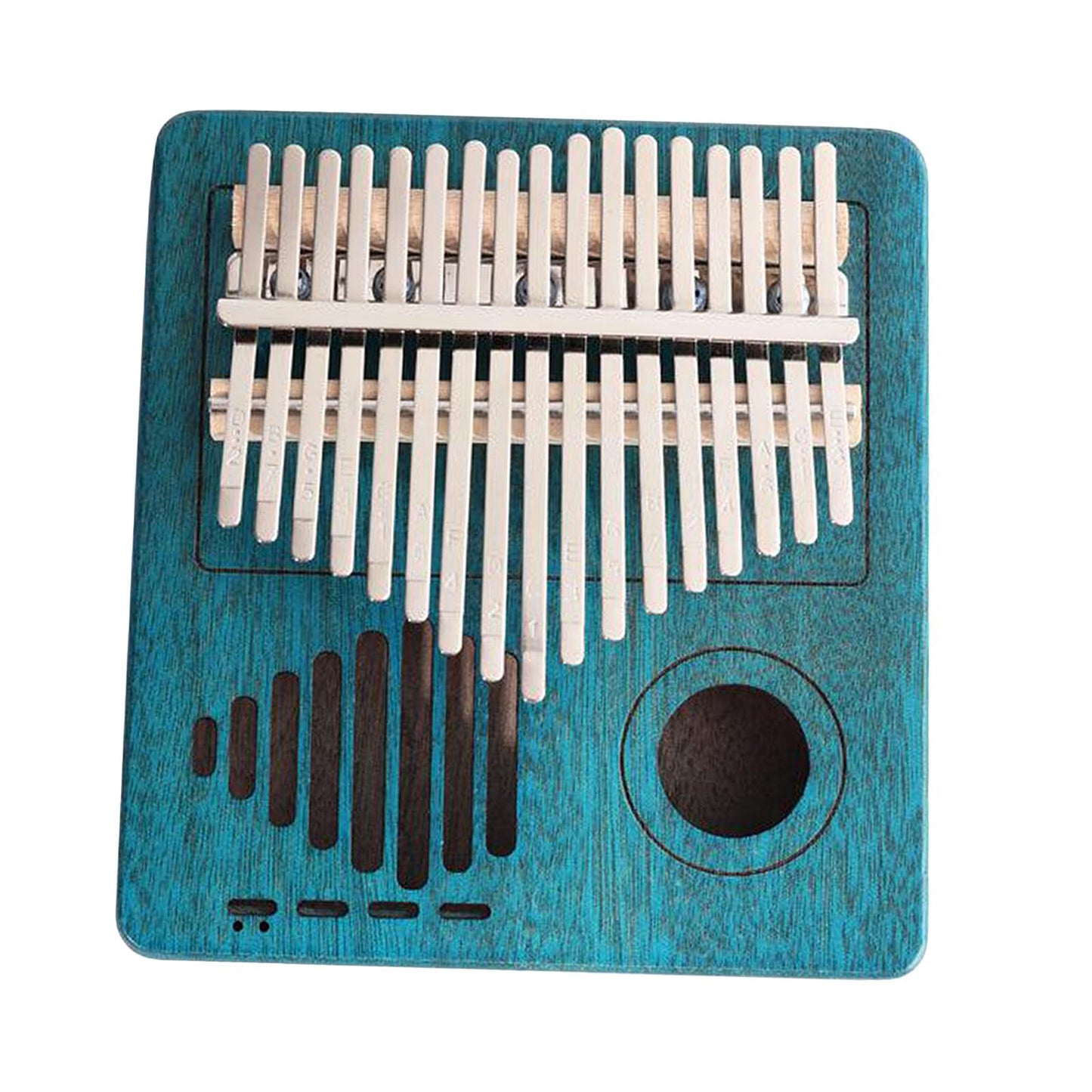 Kalimba 17 Key Thumb Piano Musical Instrument with Velvet Bag Blue