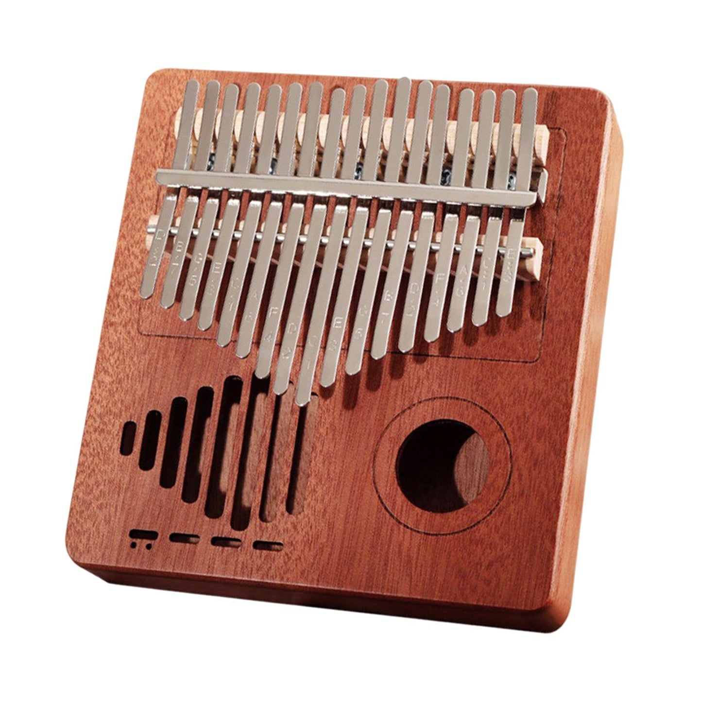 Kalimba 17 Key Thumb Piano Musical Instrument with Velvet Bag Dark Wood