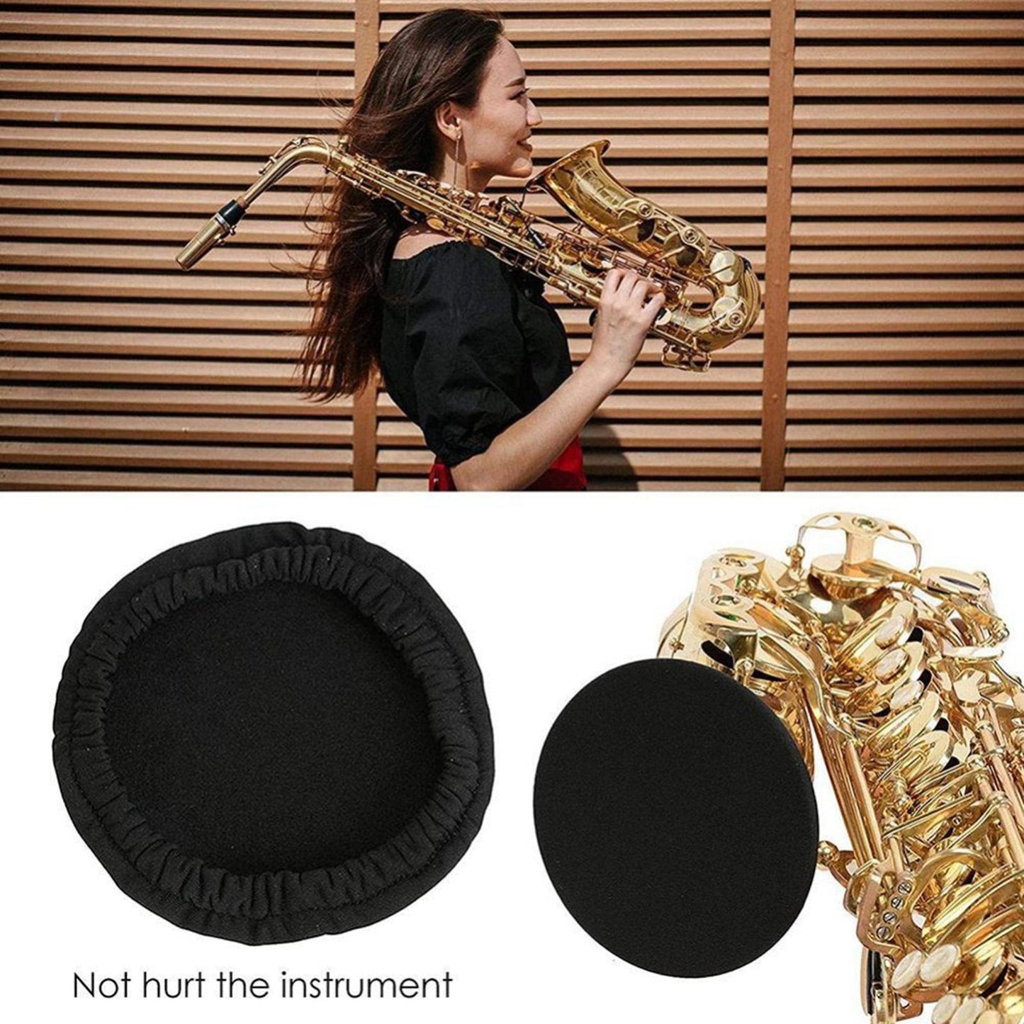 Black Trumpet Alto Tenor Sax Clarinet Bell Cover For Tenor Sax
