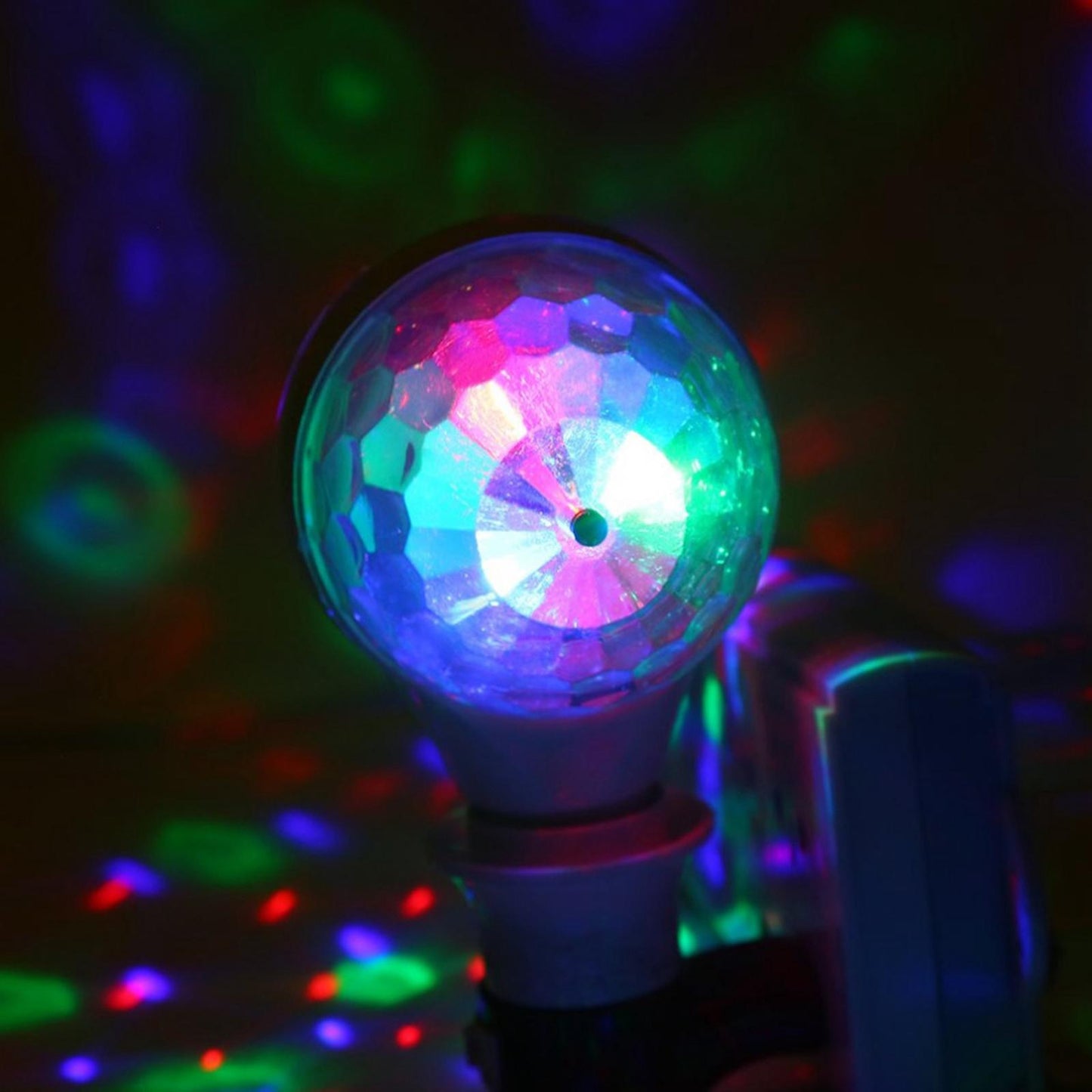 Bulb Rotating Party 2-Head E27 LED Lights Crystal Ball Disco Stage RGB Lamp