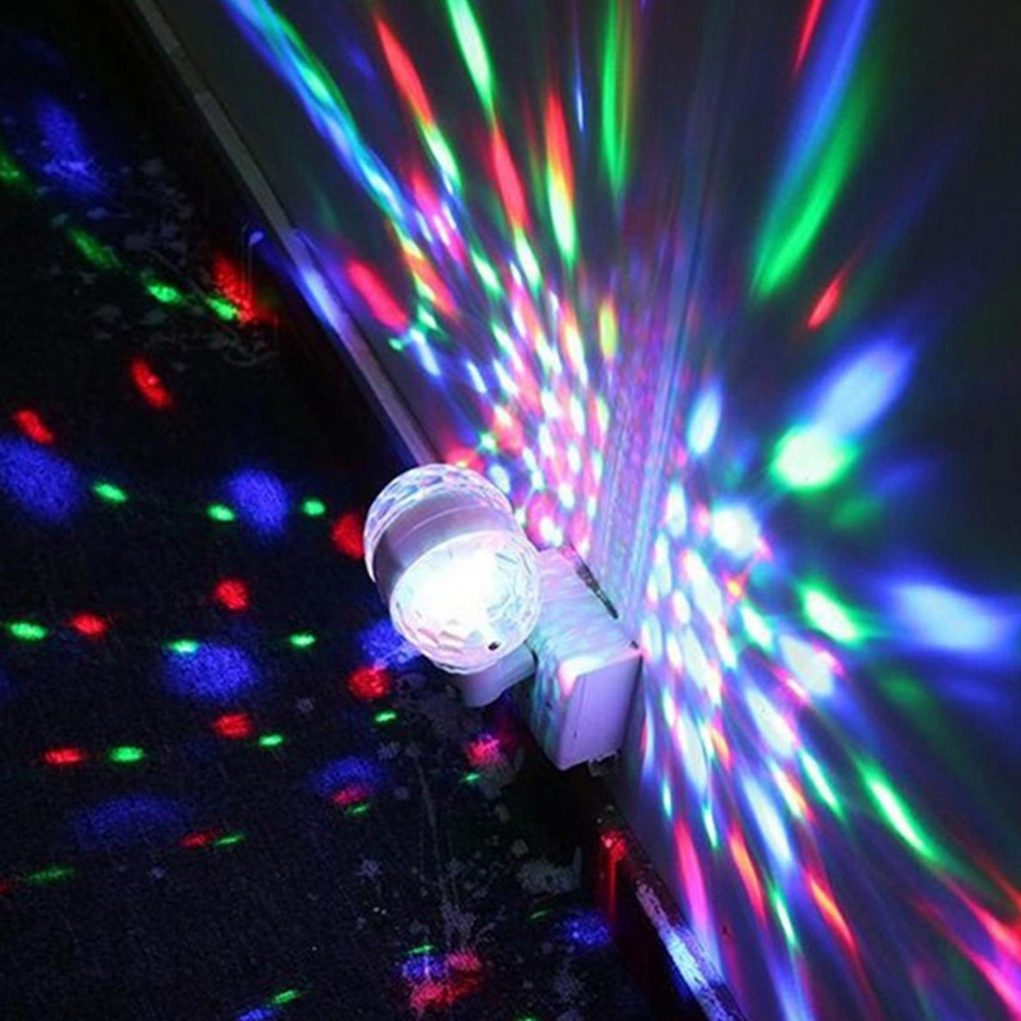 Bulb Rotating Party 2-Head E27 LED Lights Crystal Ball Disco Stage RGB Lamp