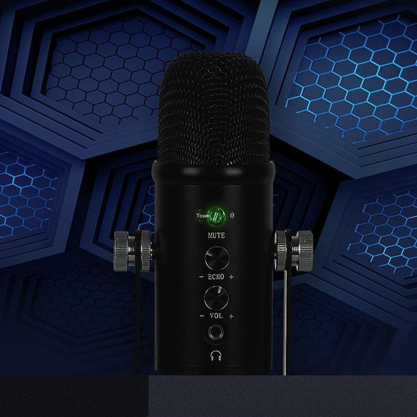 Condenser Podcasting Podcast Microphone w/ Mic Stand USB Cables Computer Mic