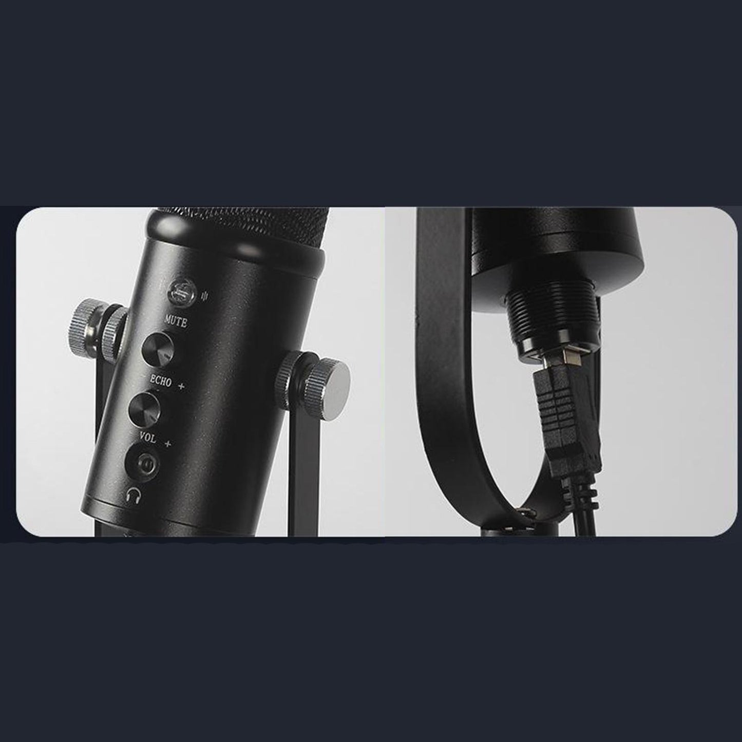 Condenser Podcasting Podcast Microphone w/ Mic Stand USB Cables Computer Mic