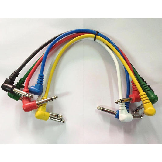 6x 12" Guitar Patch Cable Guitar Effect Pedal Cables Instrument Cable