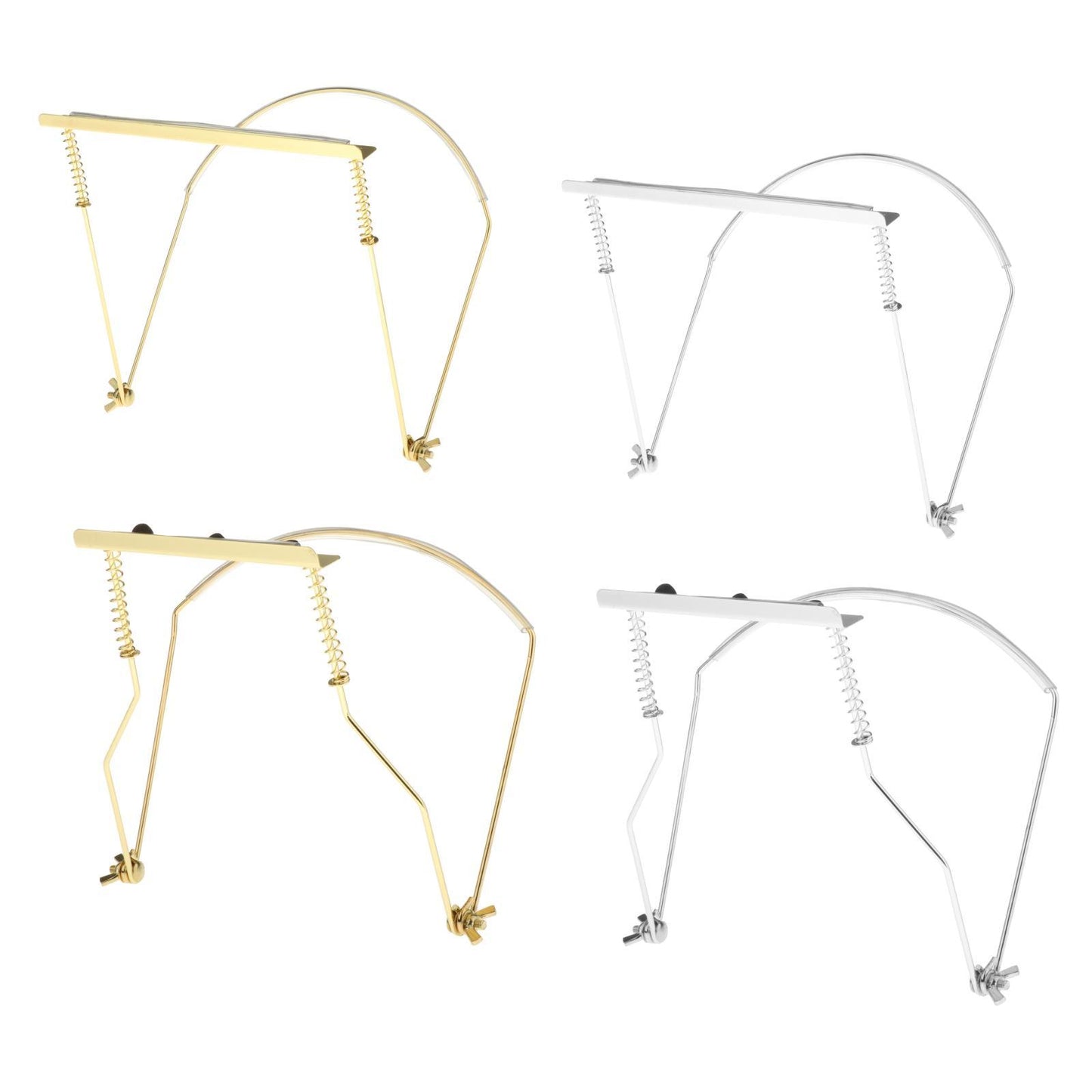 Harmonica Holder Adjustable Professional Neck Stand Gold for 10 Holes