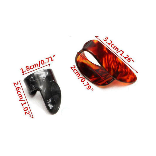 4x Thumb &Finger Picks Thumbpick for Fingerstyle Acoustic Guitar Bass Random