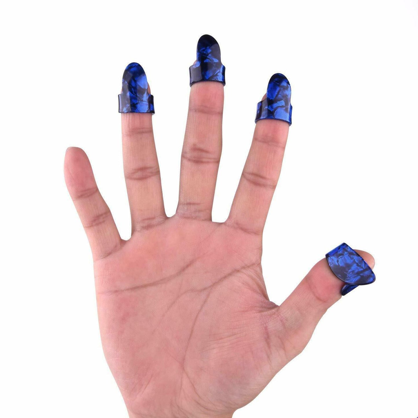 4x Thumb &Finger Picks Thumbpick for Fingerstyle Acoustic Guitar Bass Random