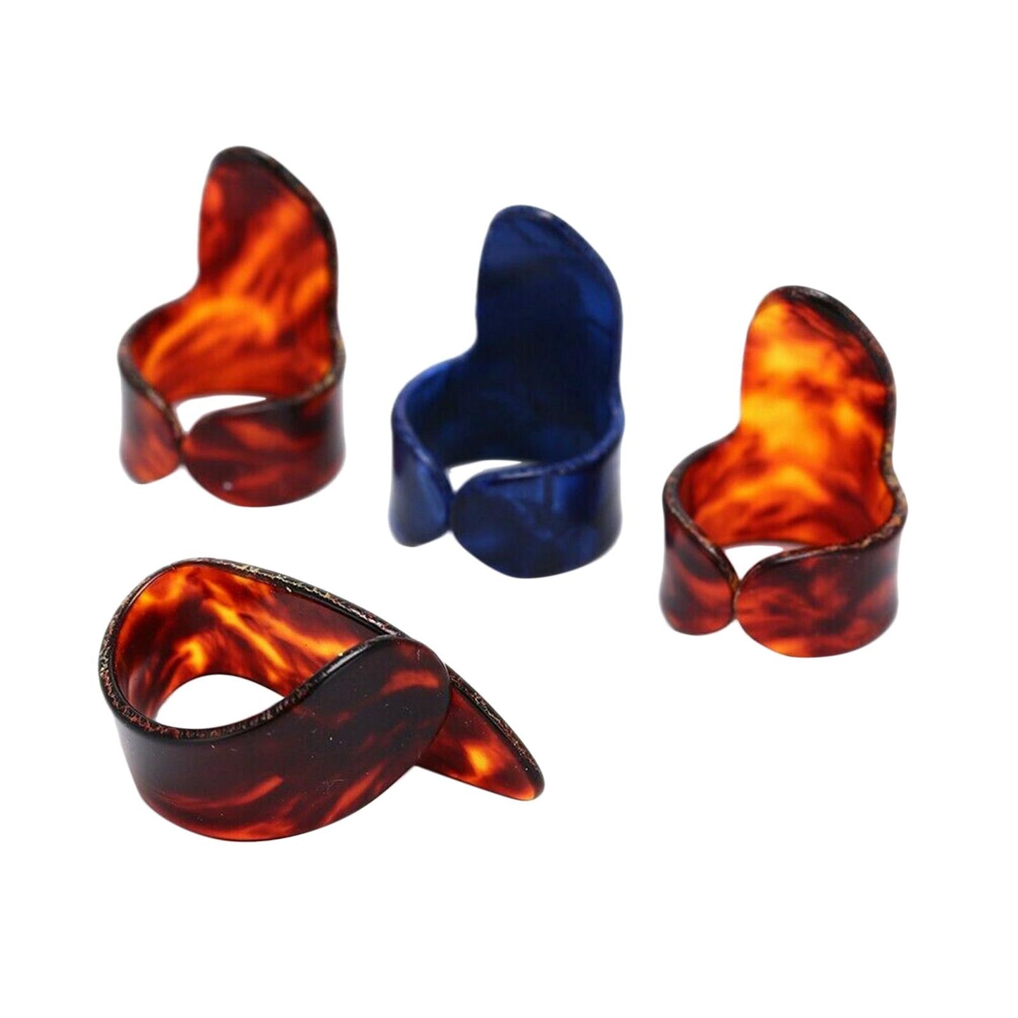4x Thumb &Finger Picks Thumbpick for Fingerstyle Acoustic Guitar Bass Random