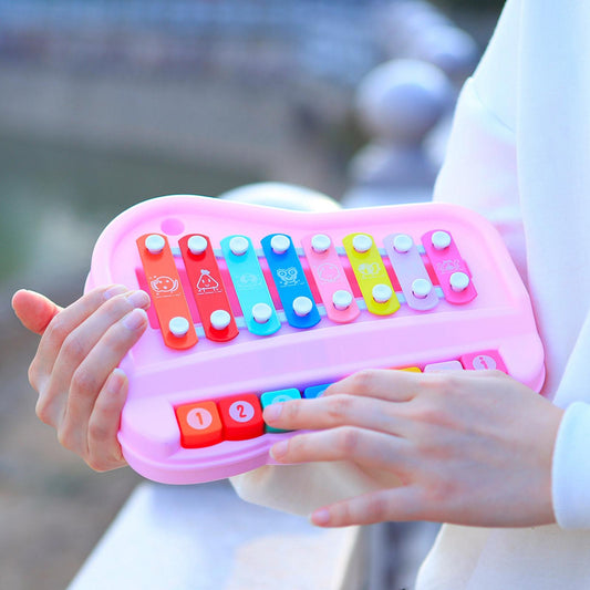 Wooden Xylophone for Kids Educational Development Musical Kid Play Toy Pink