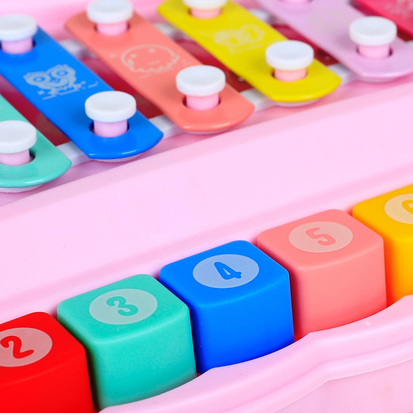 Wooden Xylophone for Kids Educational Development Musical Kid Play Toy Pink