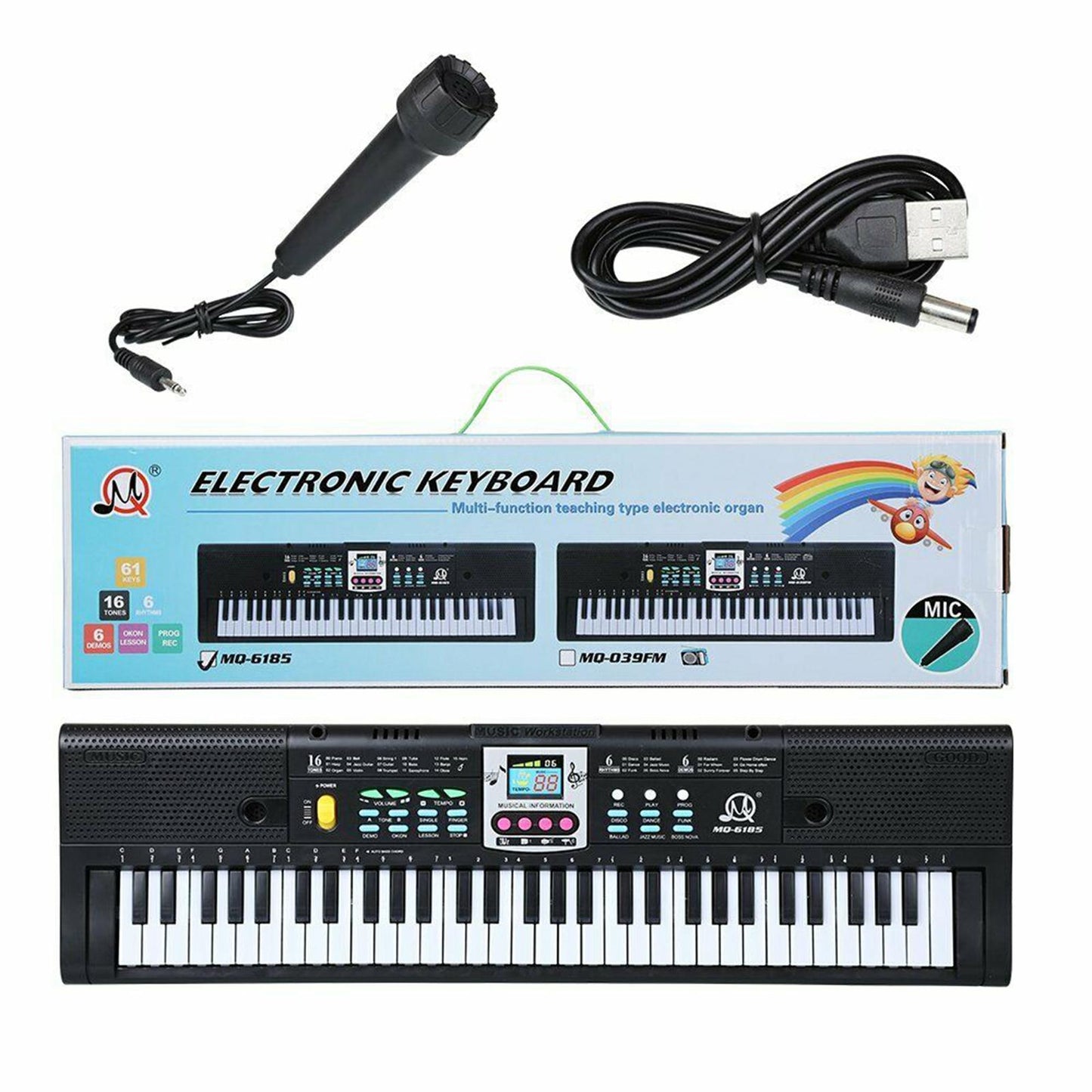 61 Key Digital Music Electronic Keyboard Key Board Electric Piano Kids Gifts