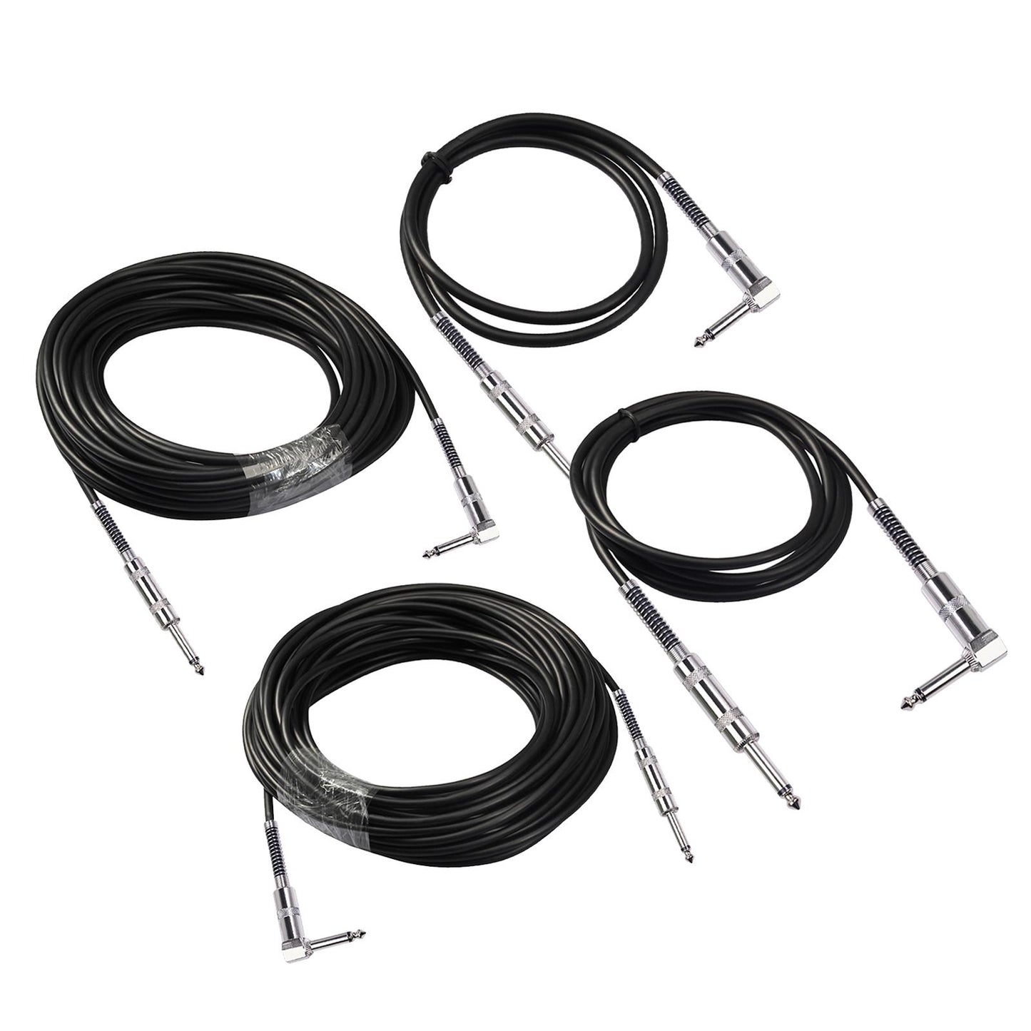Guitar Cable Straight to Right Angle 6.35mm Plug Bass Keyboard 1.8m