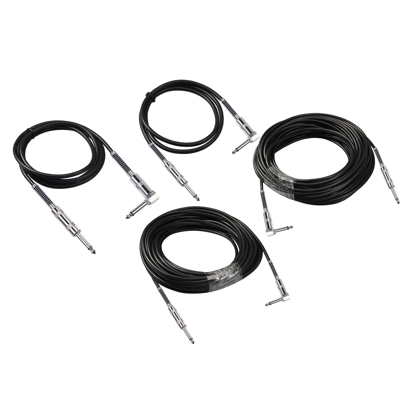 Guitar Cable Straight to Right Angle 6.35mm Plug Bass Keyboard 1.8m