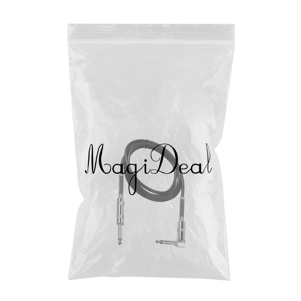 Guitar Cable Straight to Right Angle 6.35mm Plug Bass Keyboard 3meter