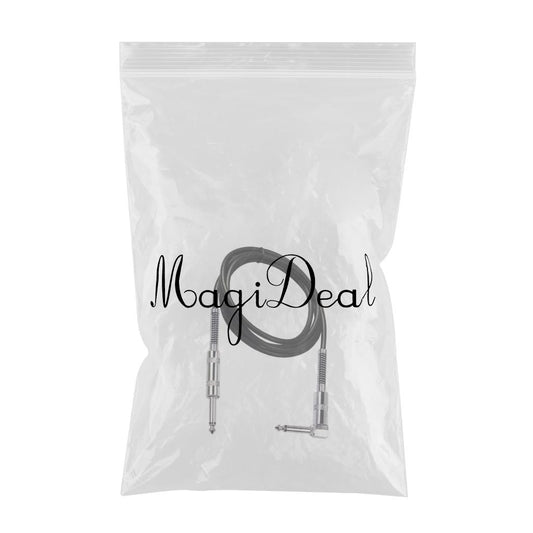 Guitar Cable Straight to Right Angle 6.35mm Plug Bass Keyboard 3meter