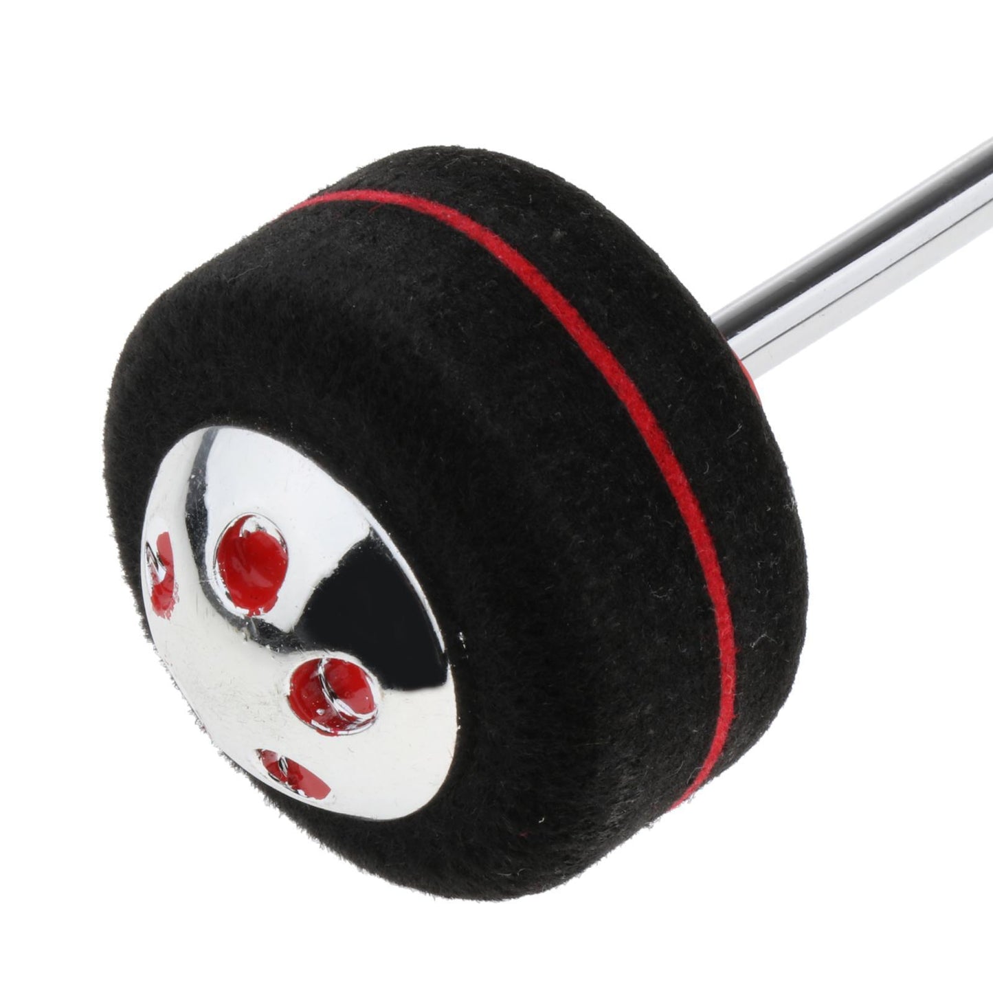 Drum Kick Beater Head Steel Black Felt Pedal Beater Percussion Instrument