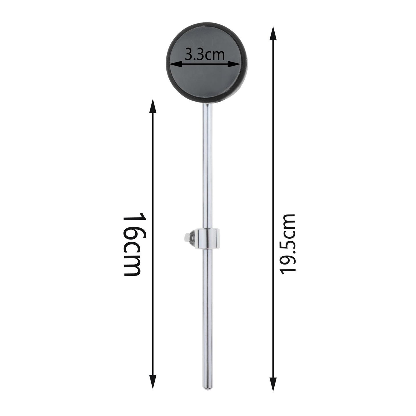 Drum Kick Beater Head Stainless Steel Drum Pedal Beater Parts Silicone Black