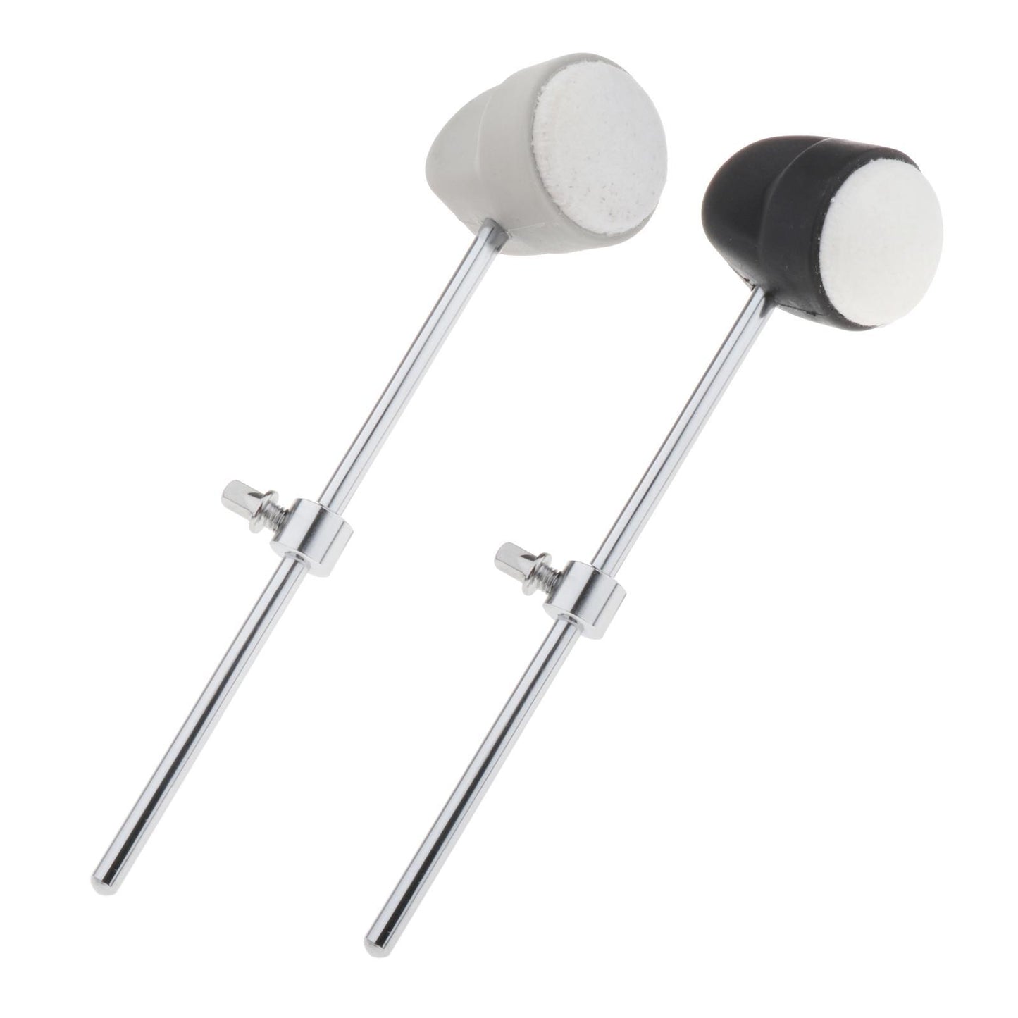 Drum Kick Beater Head Stainless Steel Drum Pedal Beater Parts Felt Black
