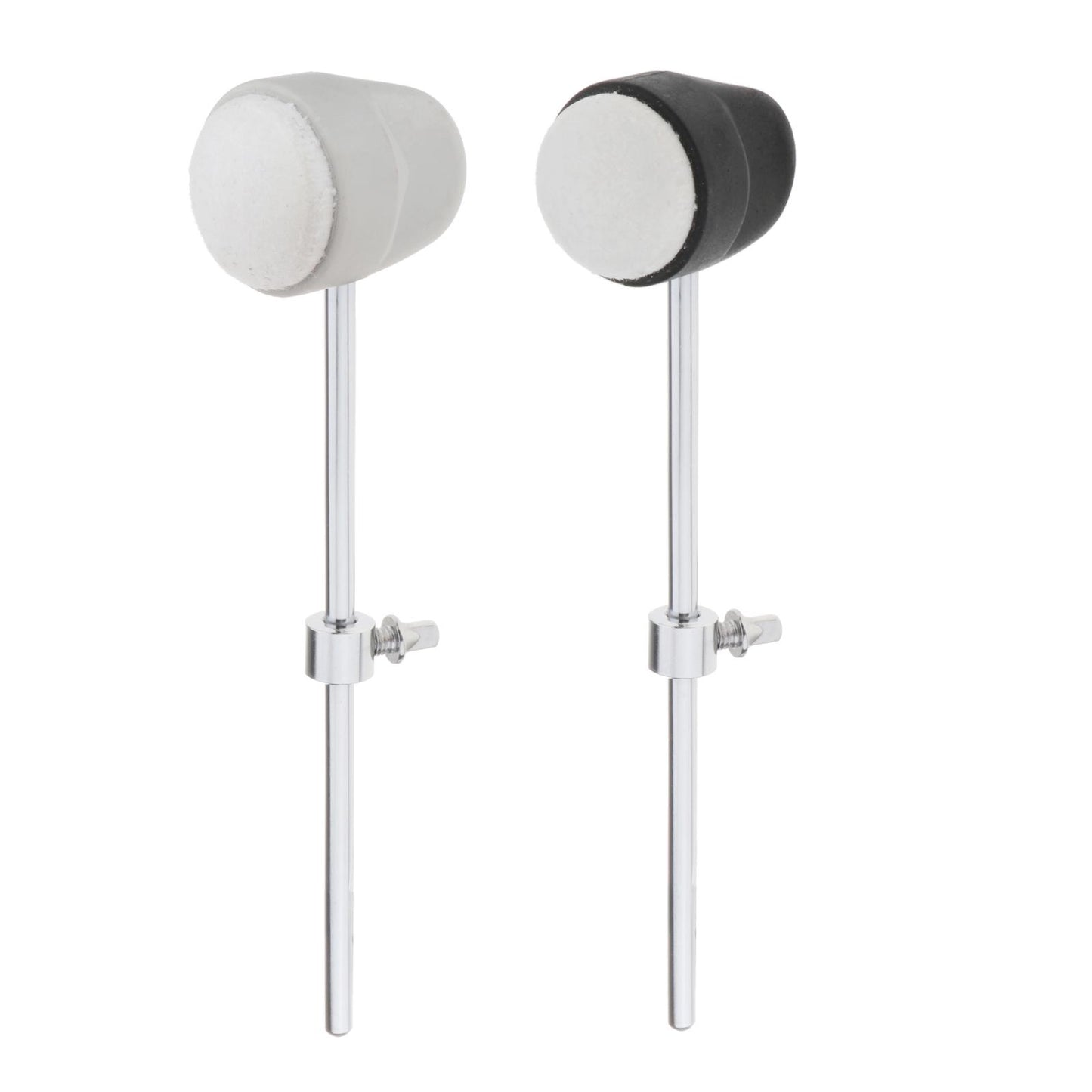 Drum Kick Beater Head Stainless Steel Drum Pedal Beater Parts Felt Black
