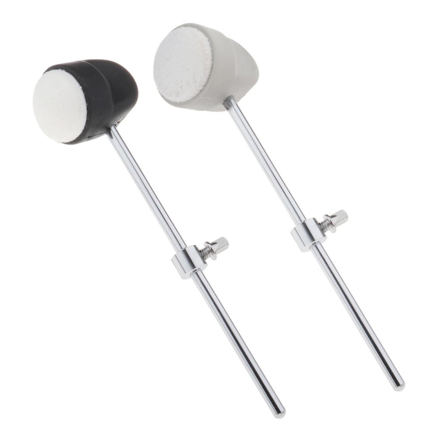 Drum Kick Beater Head Stainless Steel Drum Pedal Beater Parts Felt Black