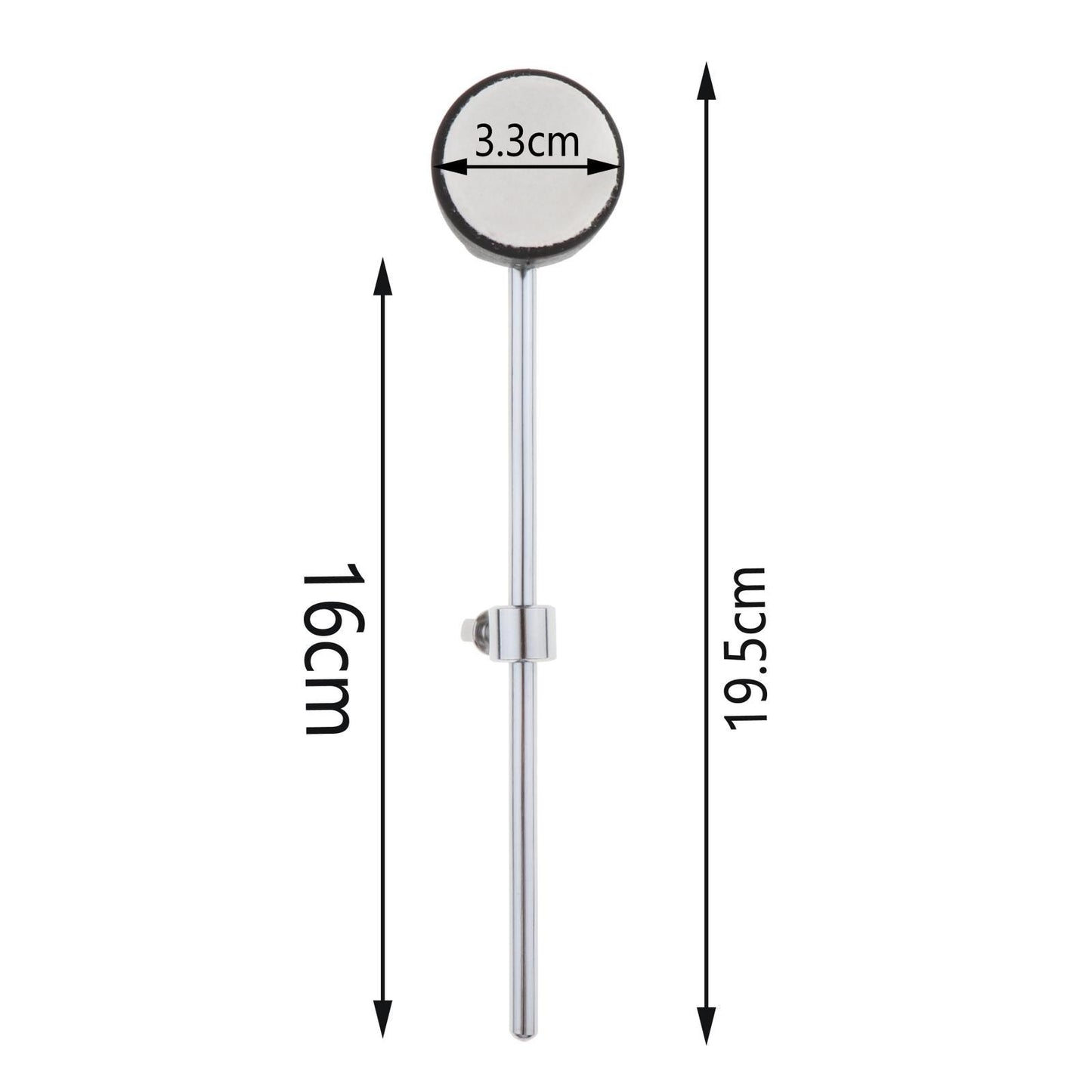 Drum Kick Beater Head Stainless Steel Drum Pedal Beater Parts Felt Black