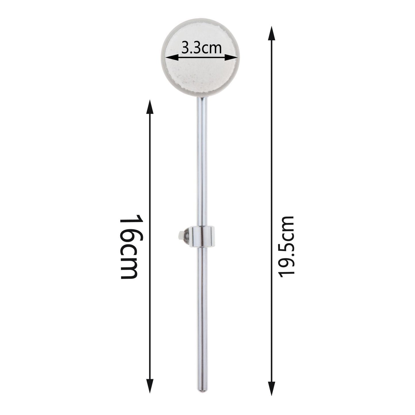 Drum Kick Beater Head Stainless Steel Drum Pedal Beater Parts Felt White