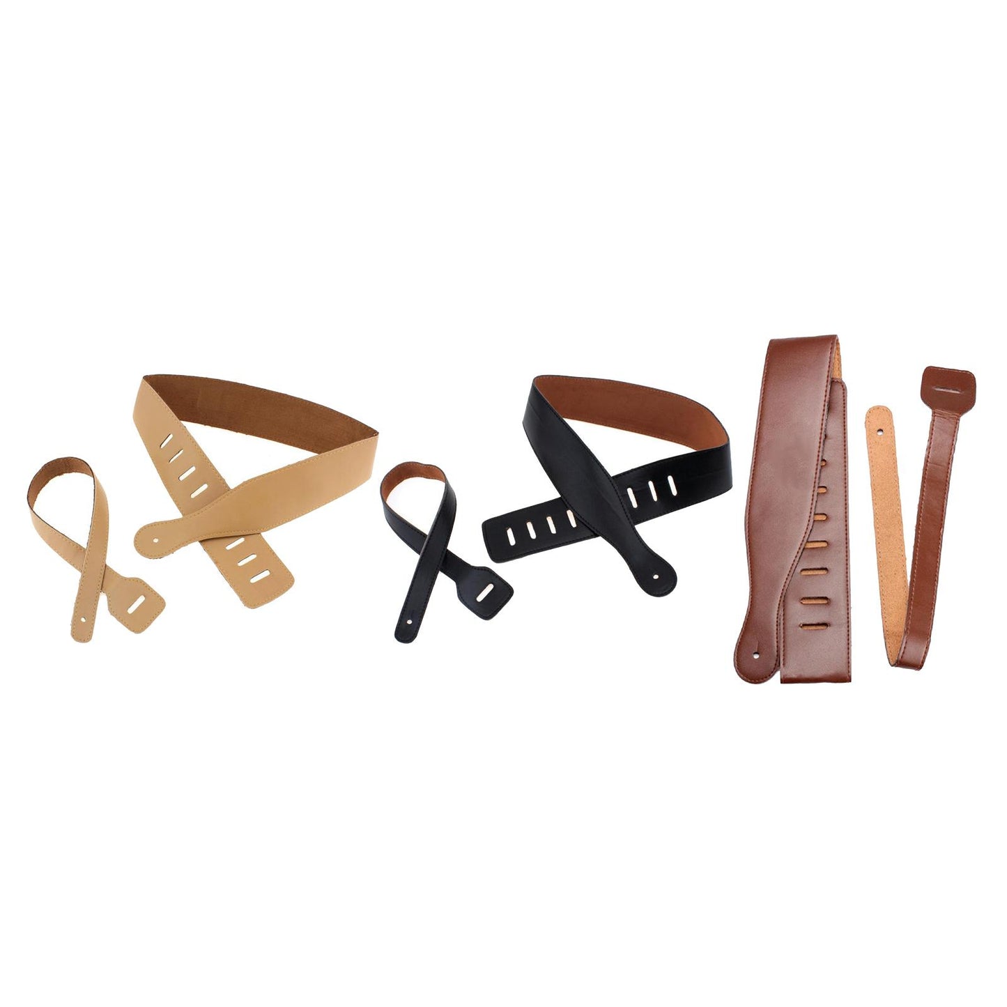Luxurious Style Adjustable Leather Guitar Straps for Guitar Belt 6.5cm Width black