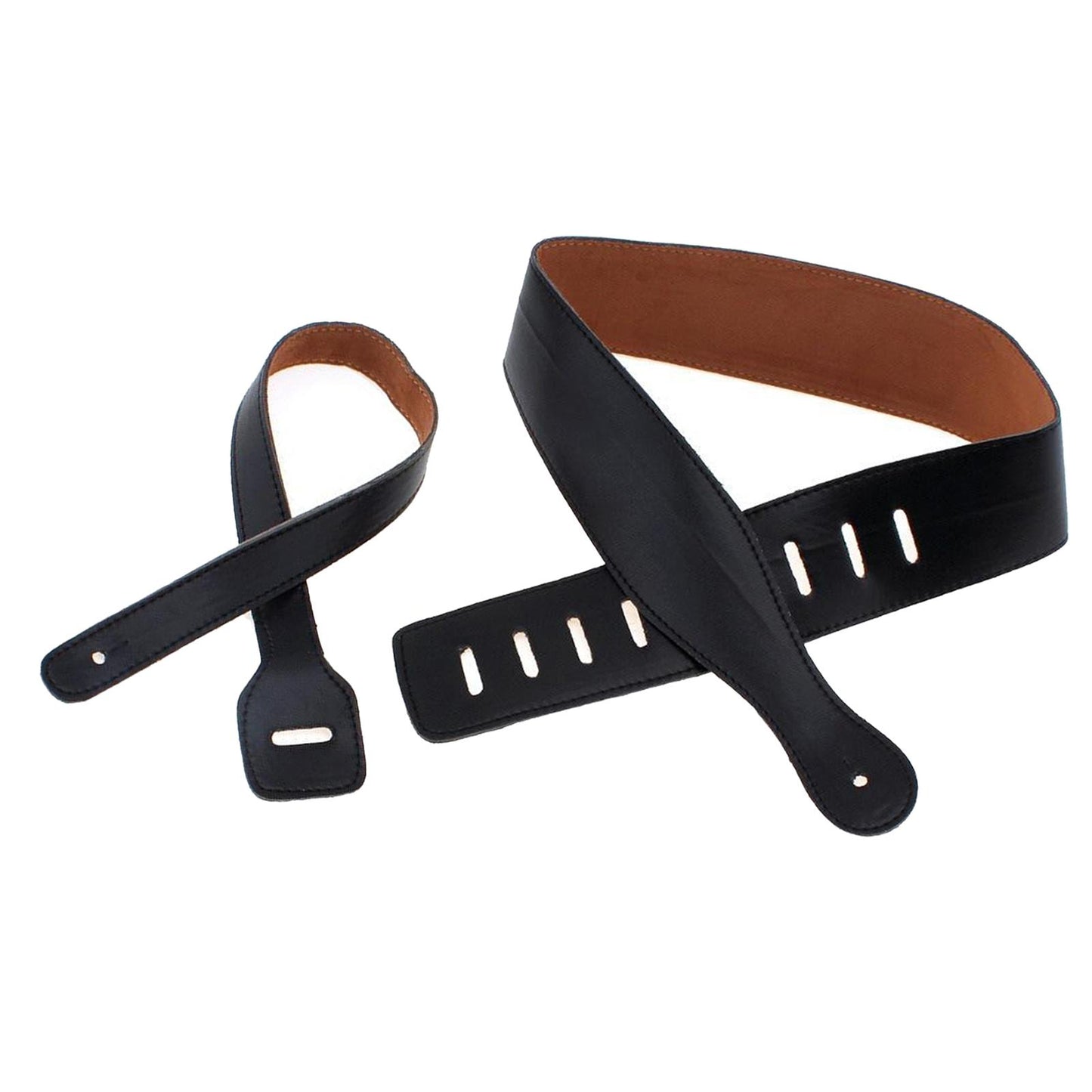 Luxurious Style Adjustable Leather Guitar Straps for Guitar Belt 6.5cm Width black