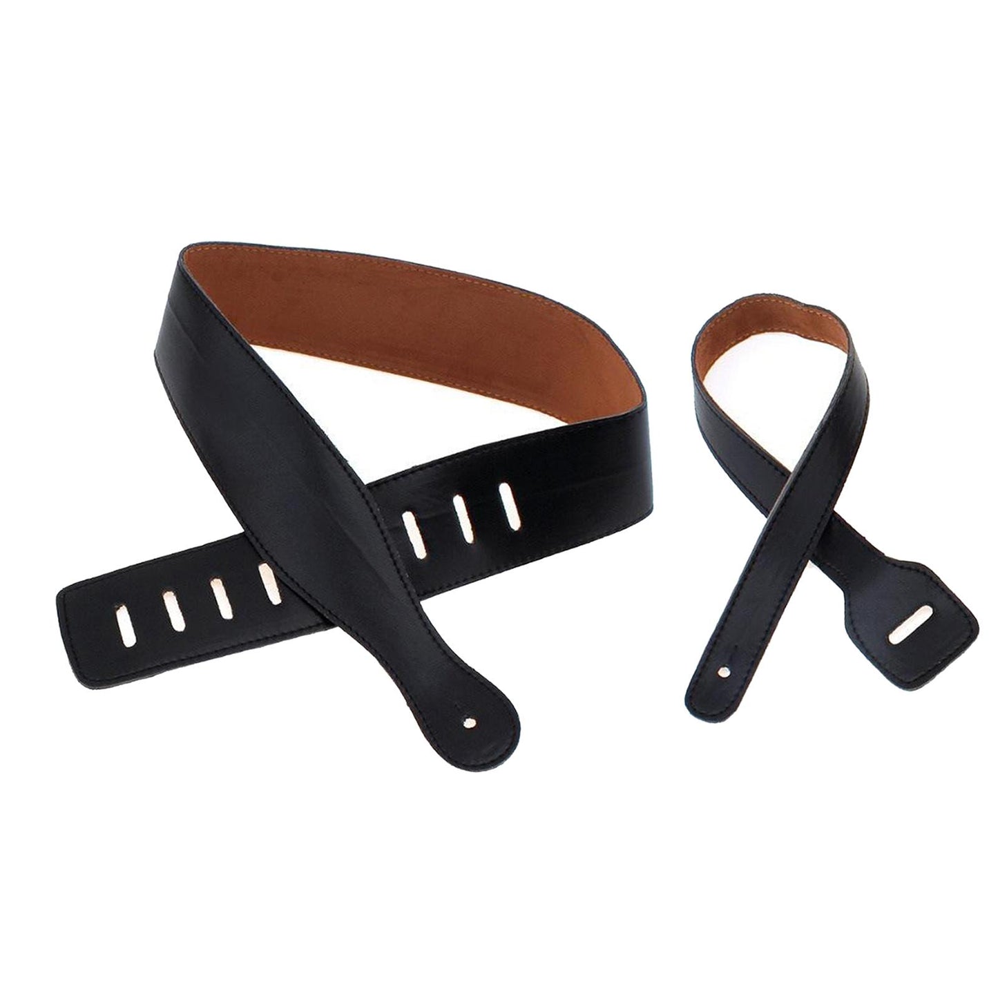 Luxurious Style Adjustable Leather Guitar Straps for Guitar Belt 6.5cm Width black