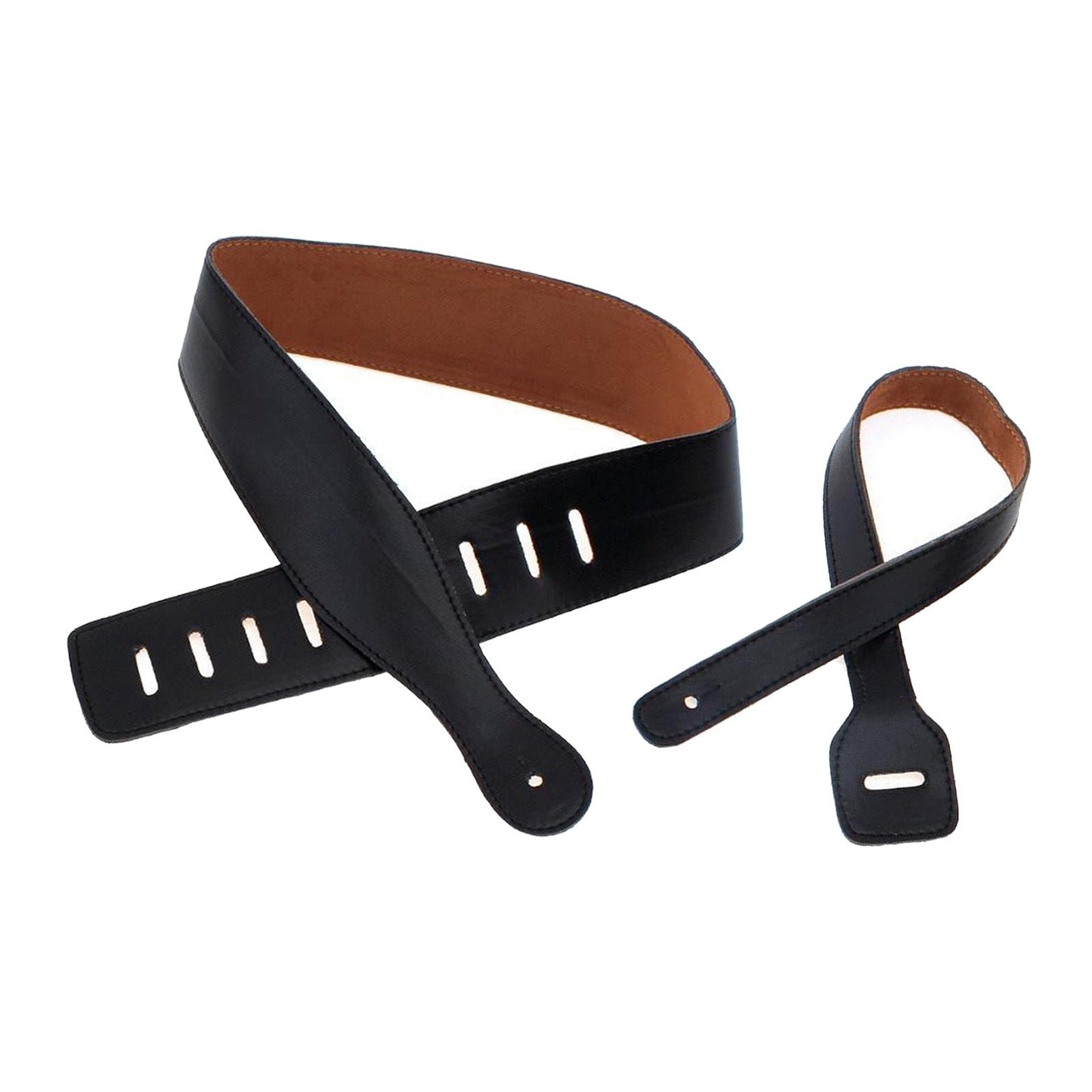 Luxurious Style Adjustable Leather Guitar Straps for Guitar Belt 6.5cm Width black
