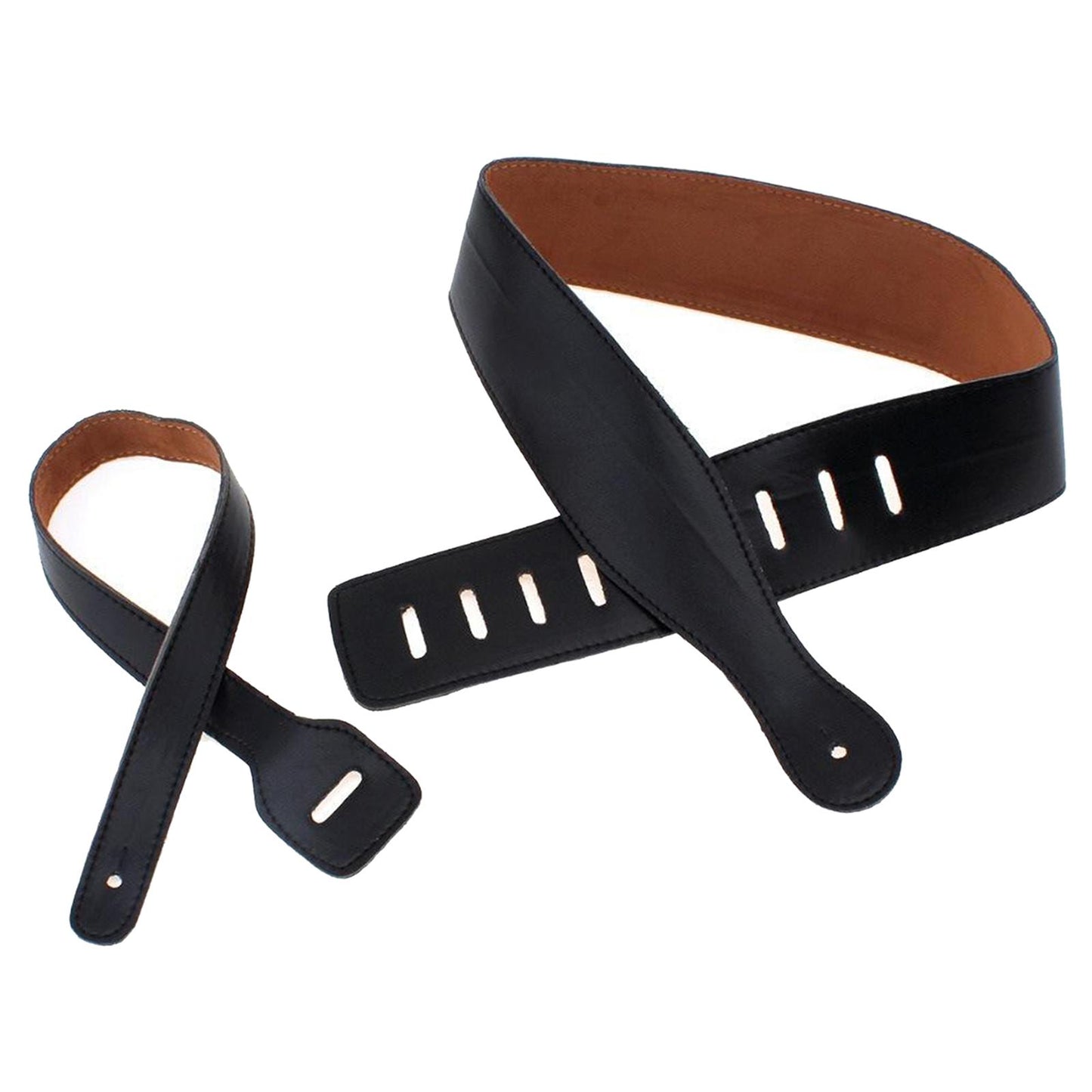 Luxurious Style Adjustable Leather Guitar Straps for Guitar Belt 6.5cm Width black