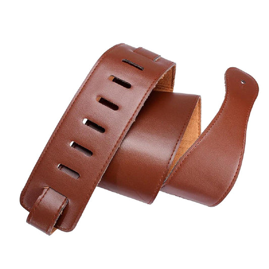 Luxurious Style Adjustable Leather Guitar Straps for Guitar Belt 6.5cm Width brown