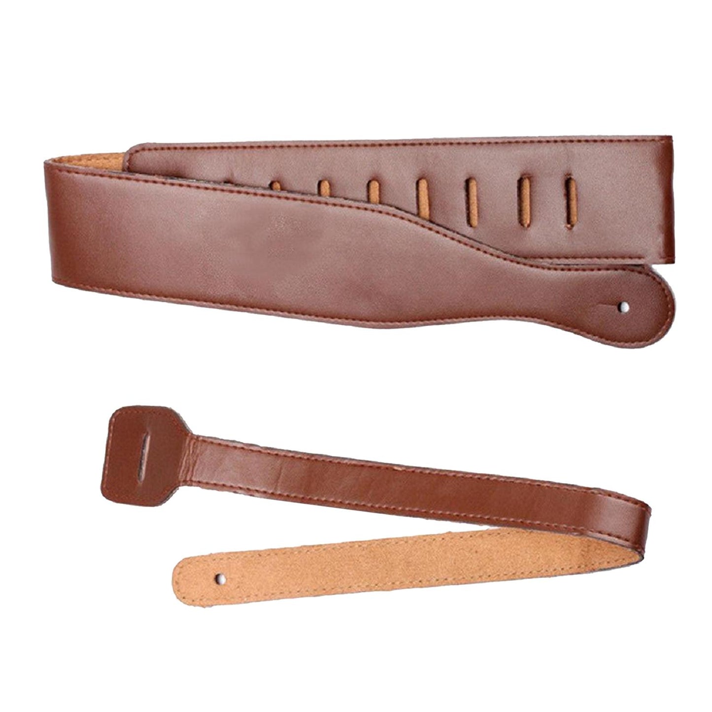 Luxurious Style Adjustable Leather Guitar Straps for Guitar Belt 6.5cm Width brown