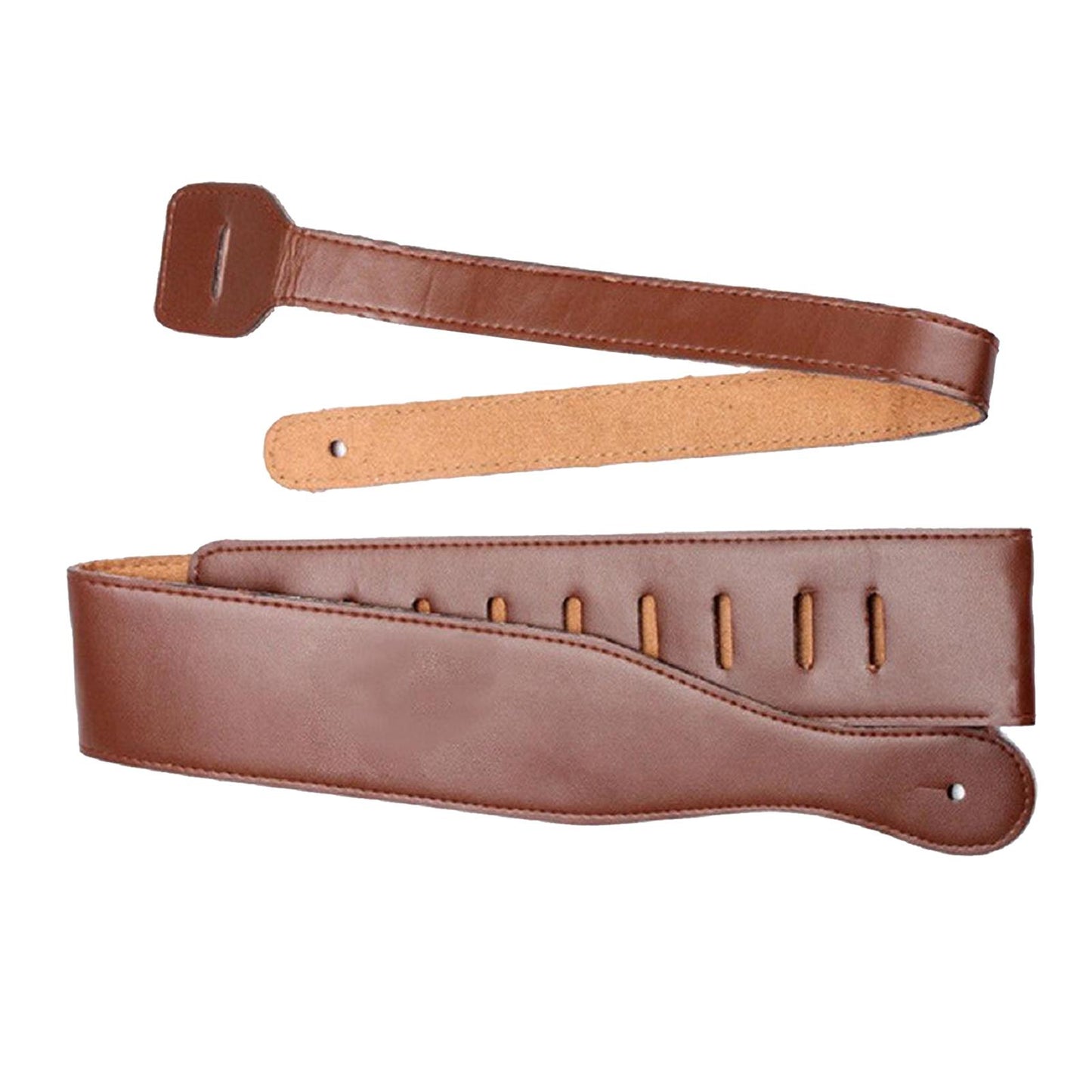 Luxurious Style Adjustable Leather Guitar Straps for Guitar Belt 6.5cm Width brown
