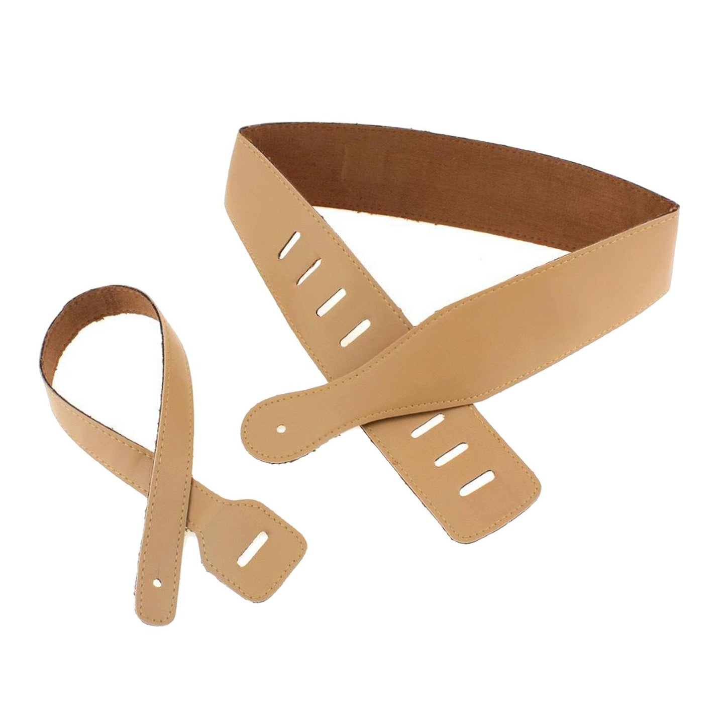 Luxurious Style Adjustable Leather Guitar Straps for Guitar Belt 6.5cm Width light brown