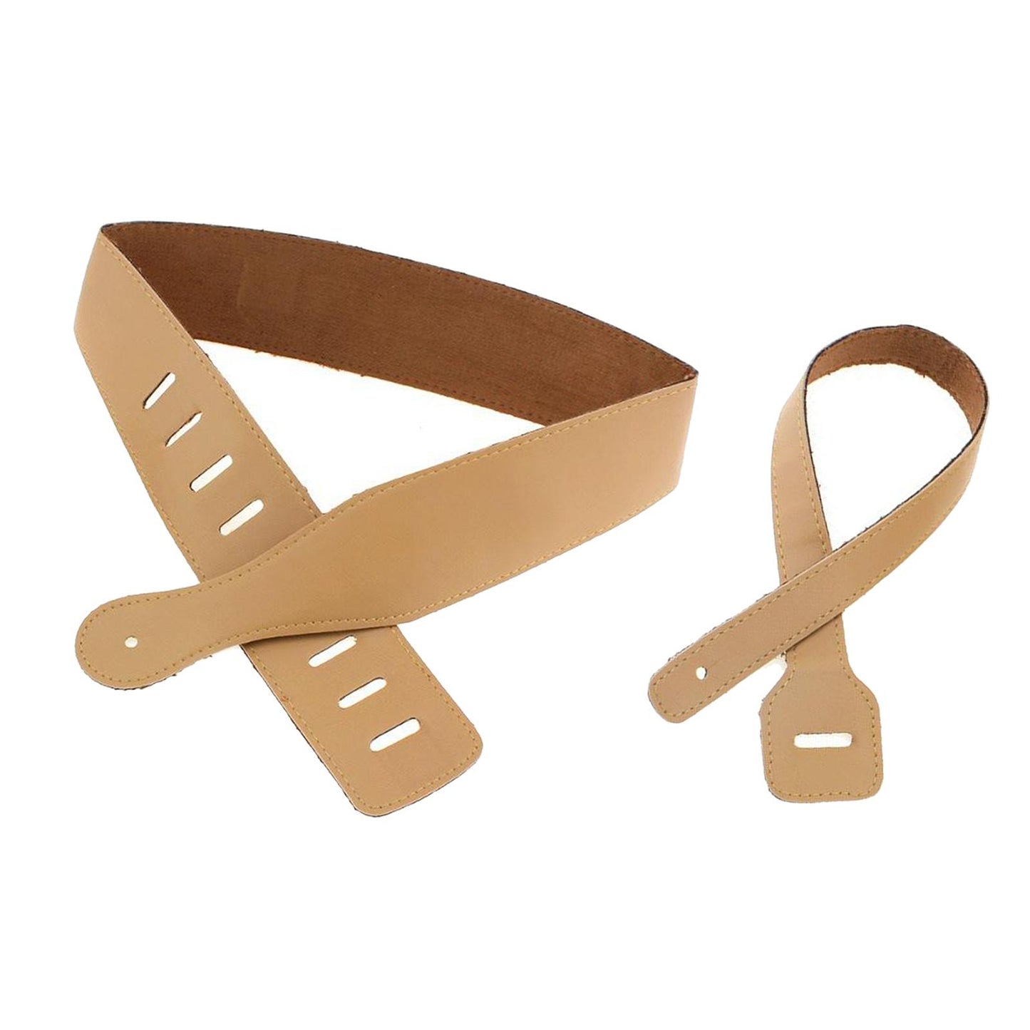 Luxurious Style Adjustable Leather Guitar Straps for Guitar Belt 6.5cm Width light brown