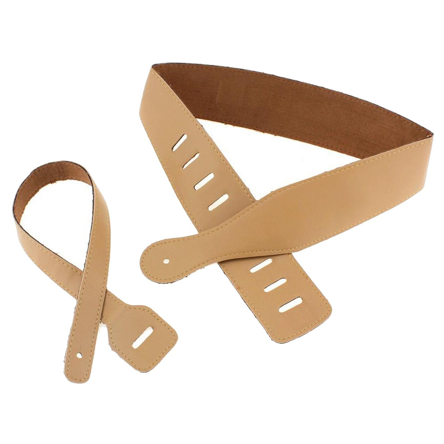 Luxurious Style Adjustable Leather Guitar Straps for Guitar Belt 6.5cm Width light brown