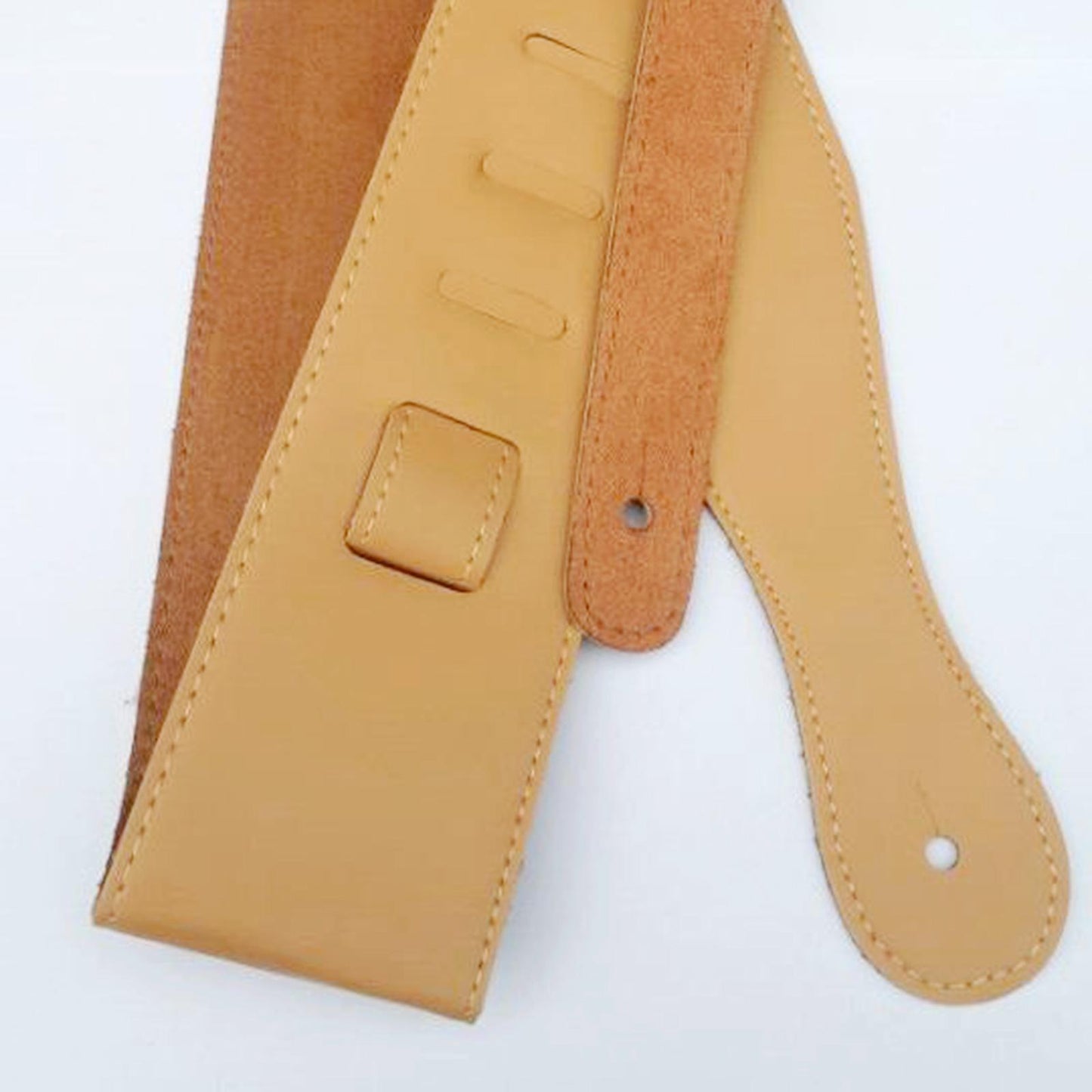 Luxurious Style Adjustable Leather Guitar Straps for Guitar Belt 6.5cm Width light brown