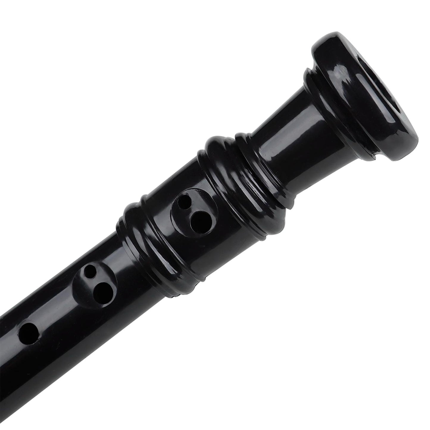 German Style Soprano Recorder Key of G Descant w/ Cleaning Rod Black